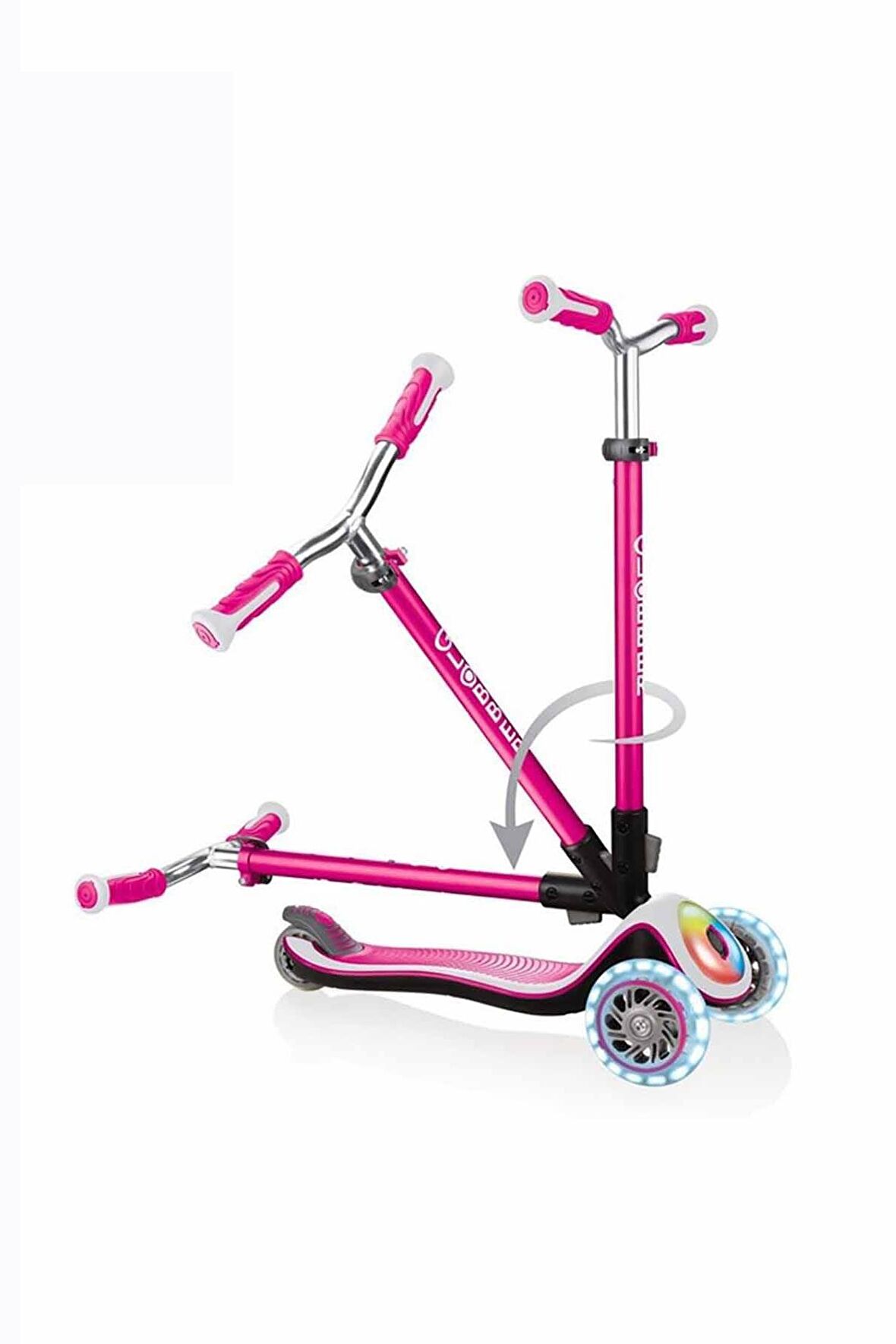 Globber Scooter Elite Deluxe Full Işıklı Pembe