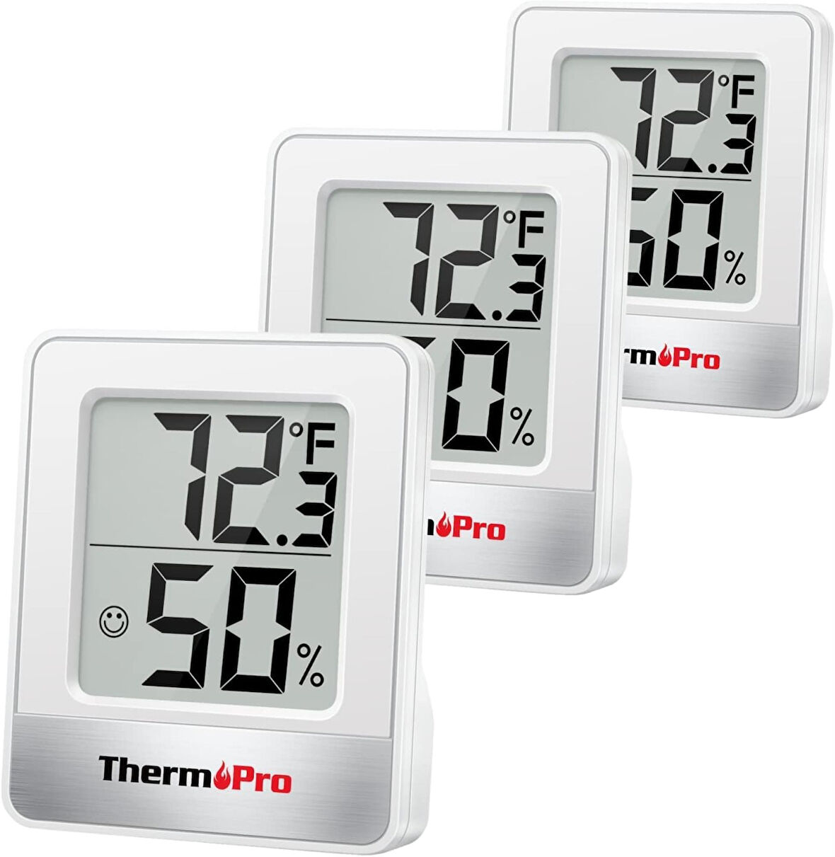 ThermoPro TP49W Mini İç Mekan Dijital Isı ve Nem Ölçer Termometre 3 Adet