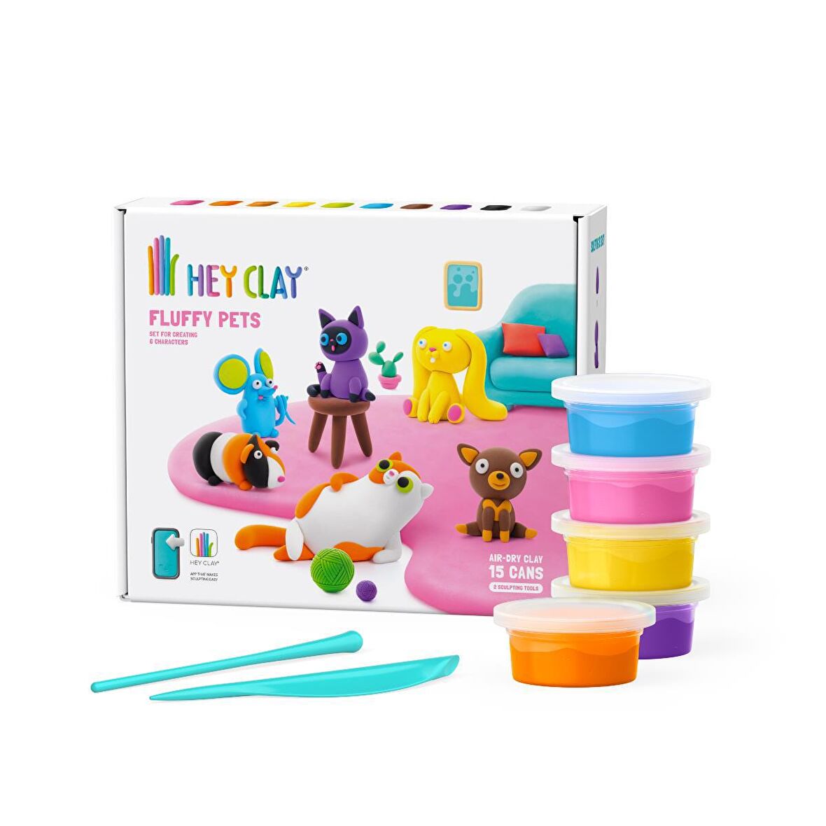Hey Clay Hava ile Kuruyan Kil (15'li Kutu) - Sevimli Evcil Hayvanlar
