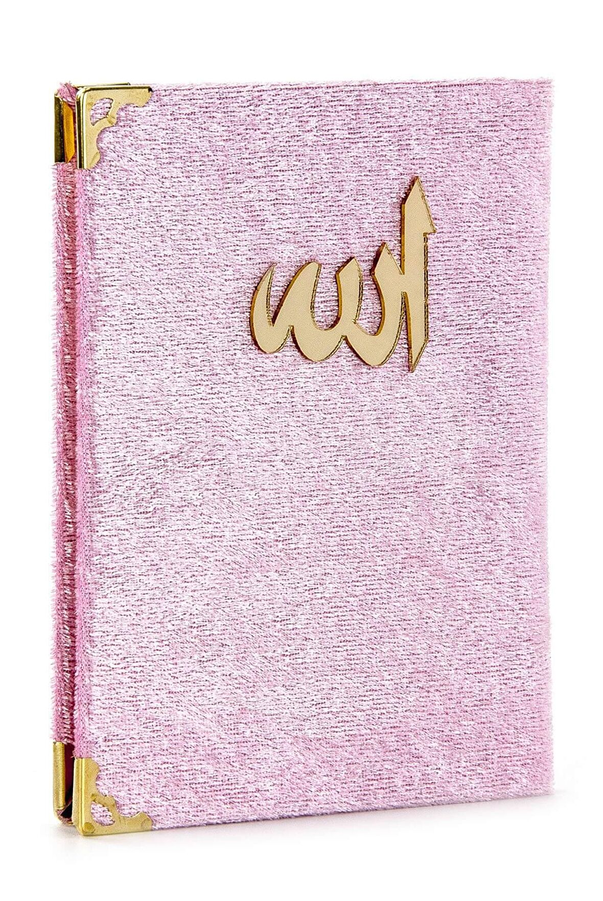 10 ADET - Ekonomik Kadife Kaplı Yasin Kitabı - Cep Boy - Pembe Renk - Mevlüt Hediyeliği