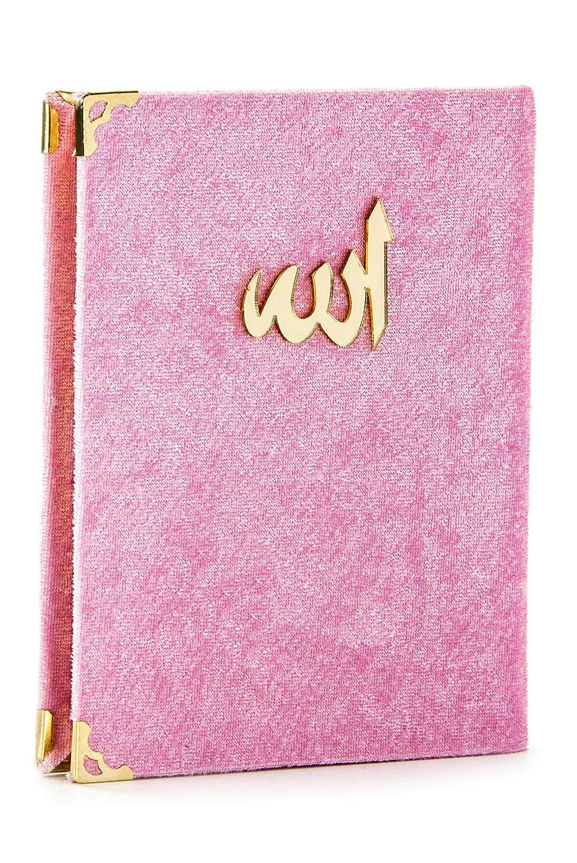 10 ADET - Ekonomik Kadife Kaplı Yasin Kitabı - Çanta Boy - Pembe Renk - Dini Hediyelik
