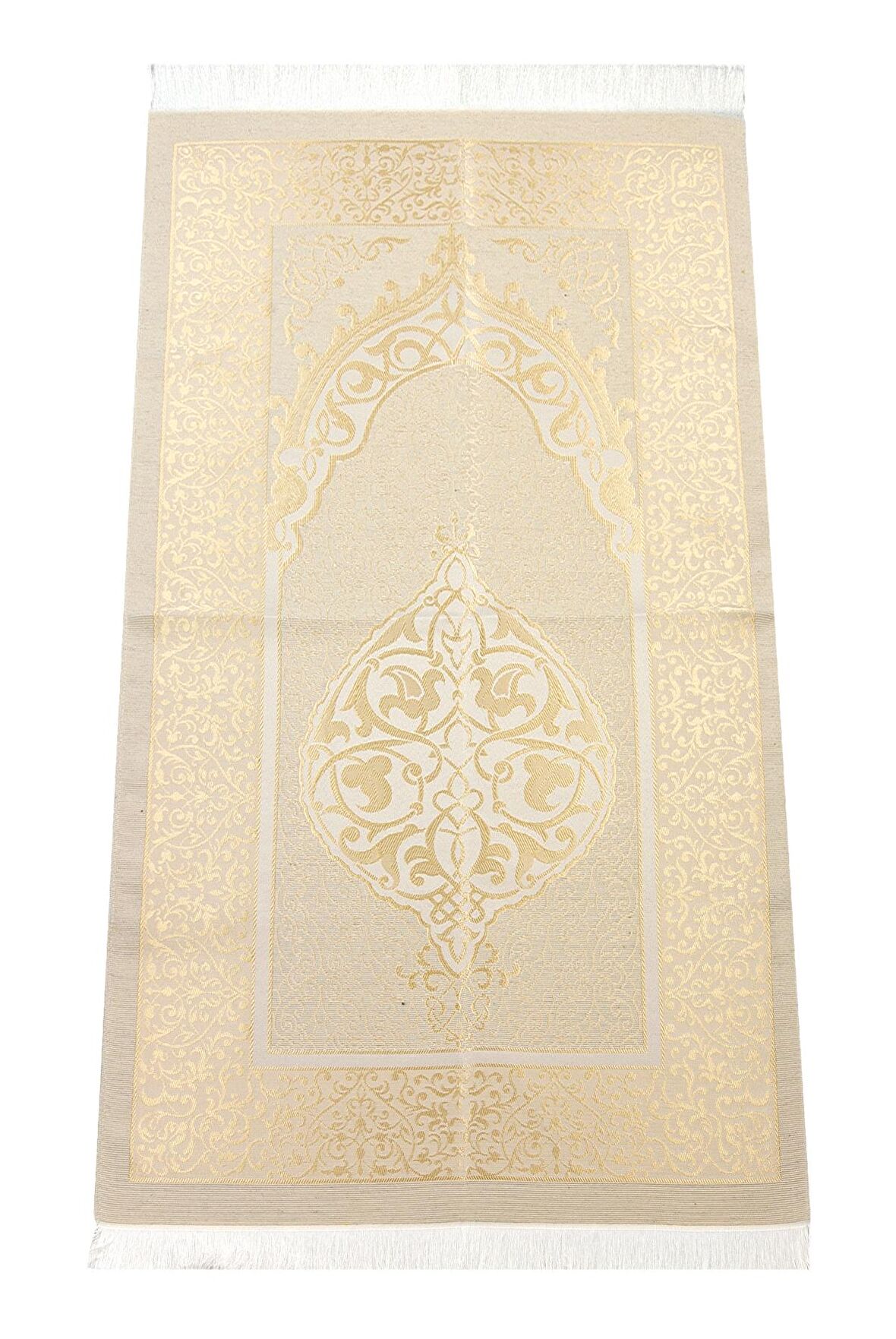 Lüks Açık Renk Osmanlı Tafta Seccade Gold