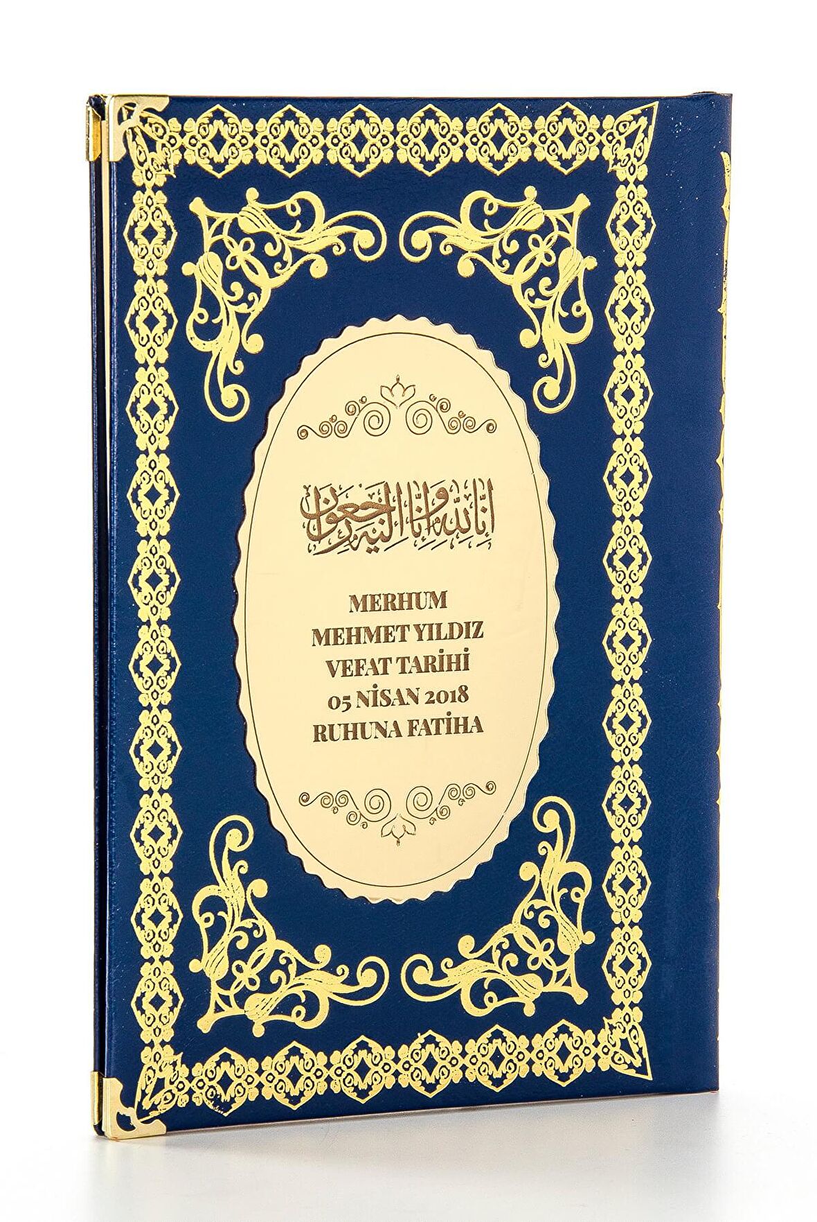 10 ADET Ciltli Yasin Kitabı - İsme Özel Plakalı - Orta Boy - 176 Sayfa - Lacivert Renk - Mevlid Hediyeliği