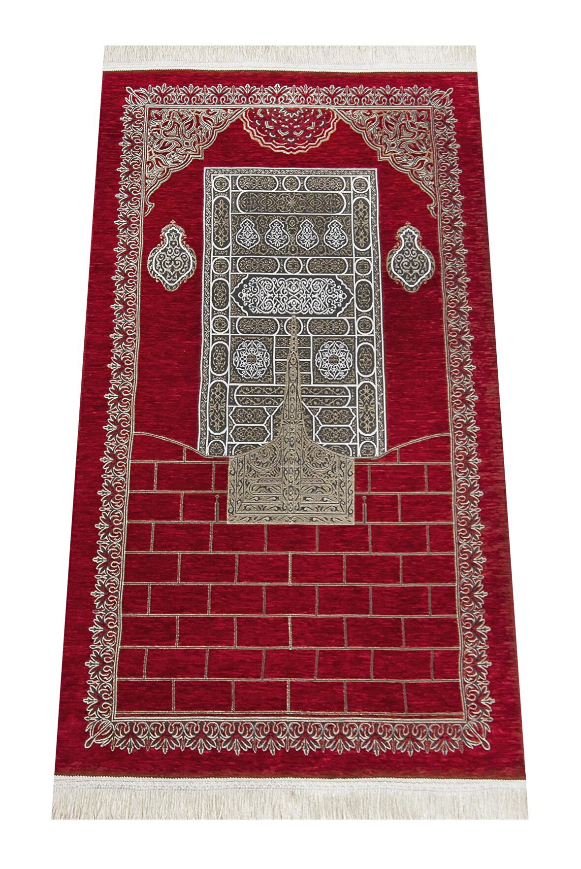 Kabe Desenli Ultra Plus Kırmızı Şönil Seccade 19