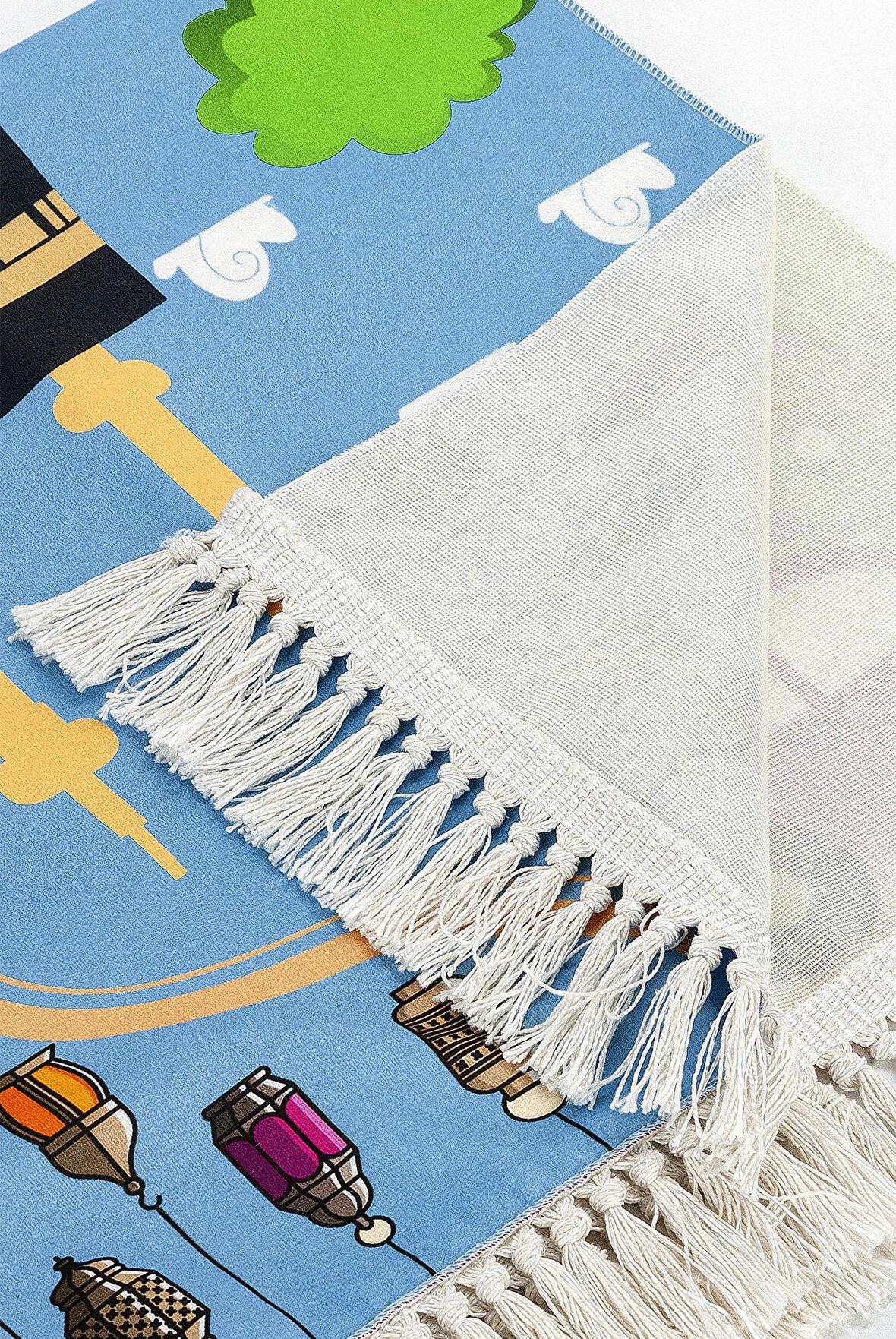 Dijital Baskılı Çocuk Seccadesi - Kabeli Arabalı - 44 X 78 cm