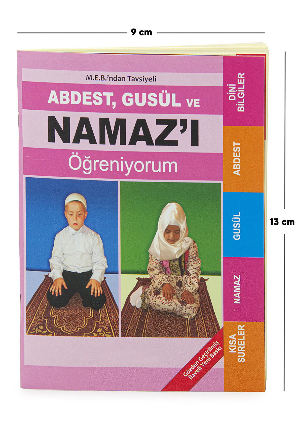 Abdest, Gusül ve Namazı Öğreniyorum Kitabı - Cep Boy - Pembe -  M.E.B Tavsiyelidir