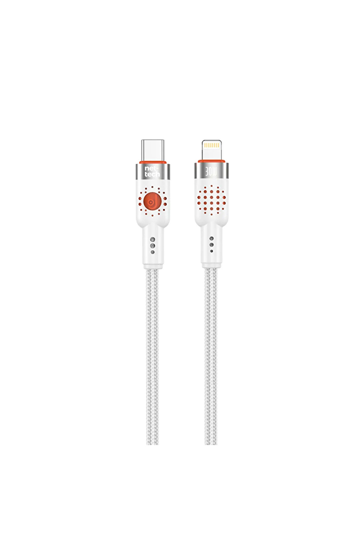 30w iphone adaptör uyumlu şarj kablosu 1 Metre Type-C To Lightning Şarj ve Data Kablosu (Beyaz renk)