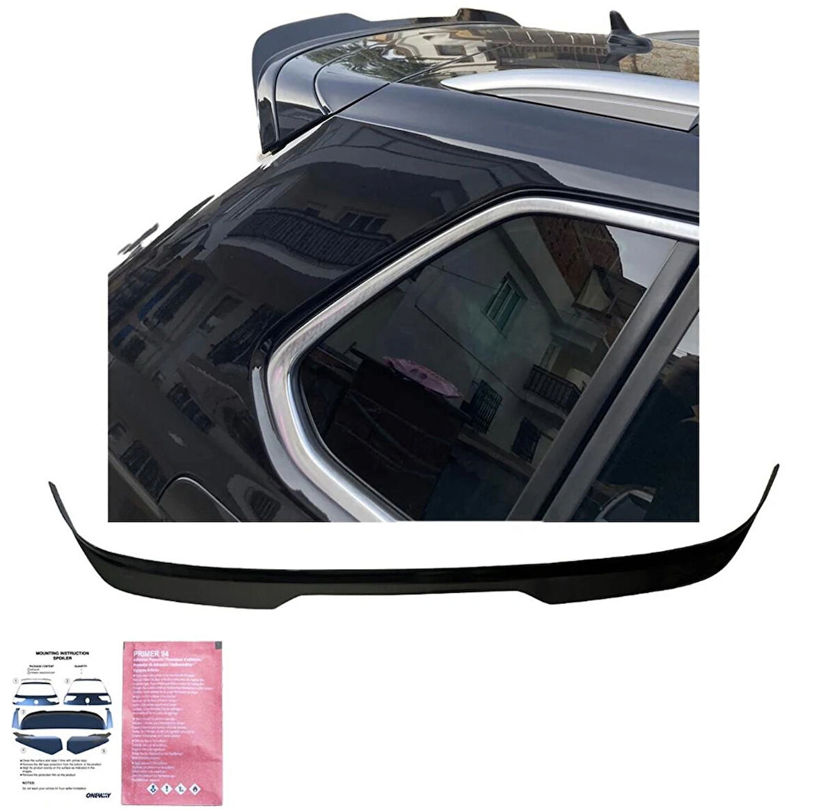 Volkswagen Tiguan 2016-2020 Uyumlu Maxton Style Spoiler Parlak Siyah ABS Plastik