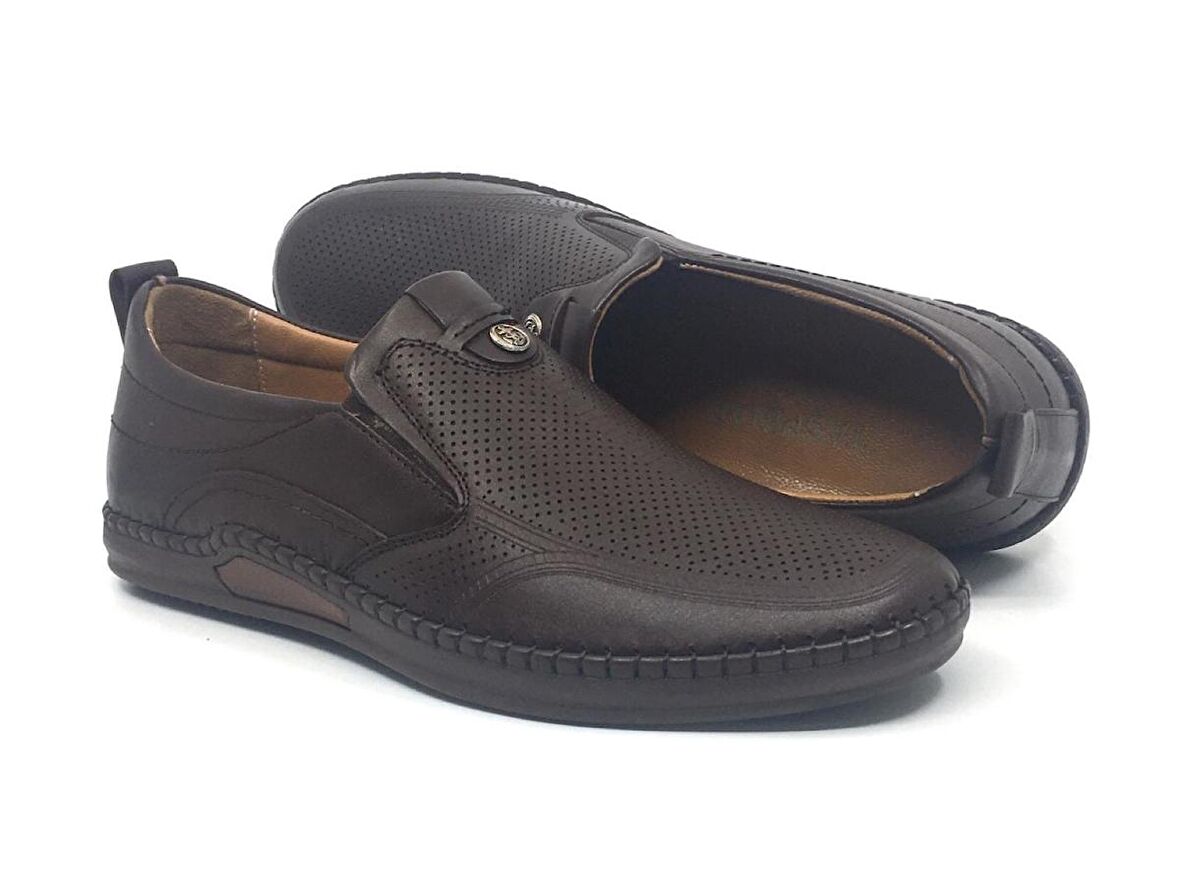 Taşpınar %100 Hakiki Deri Ortopedik Erkek Yazlık Rahat Günlük Çarık Ayakkabı 40-44