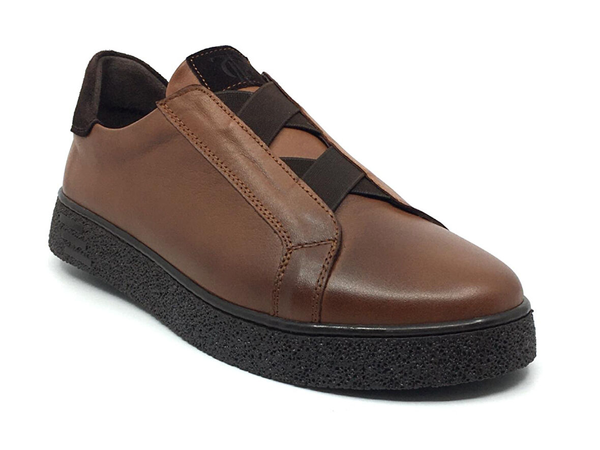 Catelli %100 Deri Tam Ortopedik Yumuşak İç Taban Erkek Kışlık Rahat Günlük Lastikli Sneaker Ayakkabı 40-44