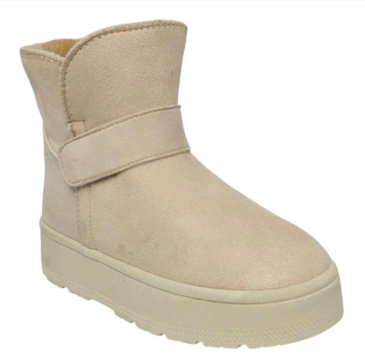 GLIESE Kadın Platform Kalın Taban Günlük İçi Kürklü Ayağı Üşütmez Bot & Bootie 36-40