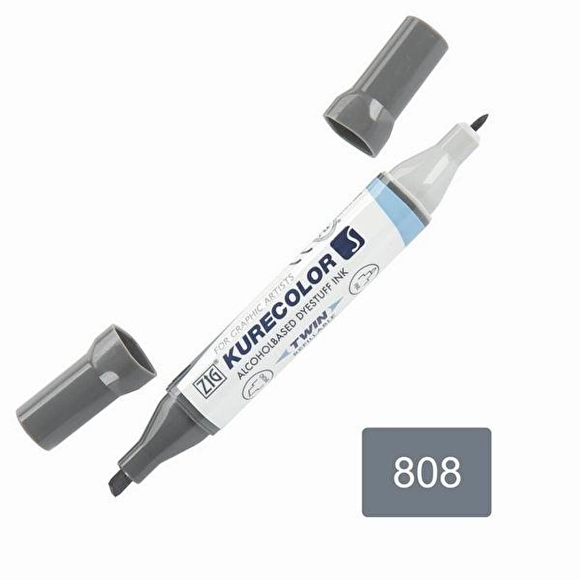 Zig Kurecolor KC3000 Twin S Marker 808 Natural Gray