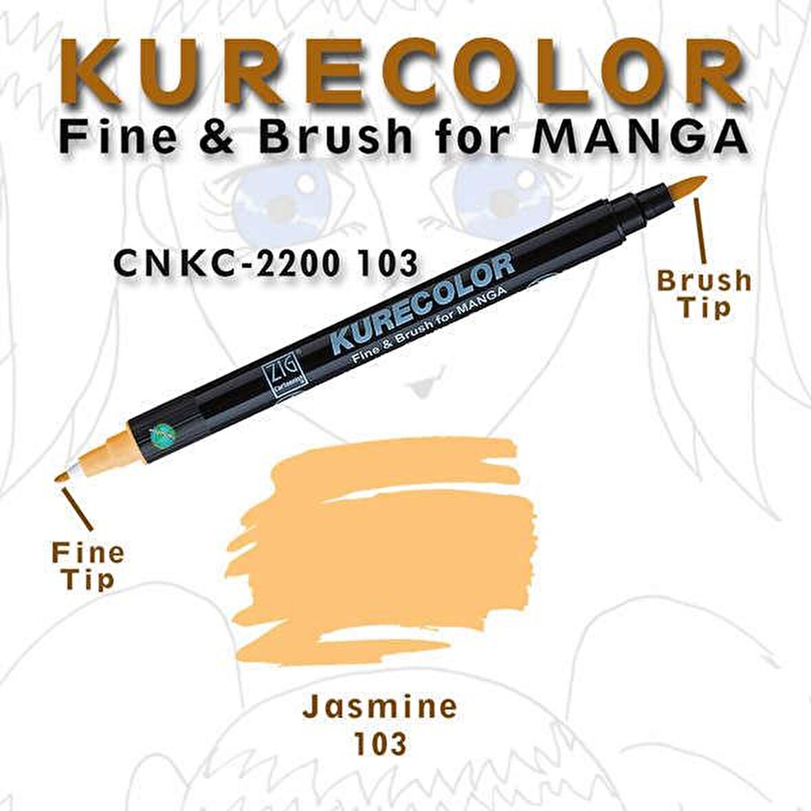 Zig Kurecolor Fine & Brush for Manga Çizim Kalemi 103 Jasmine