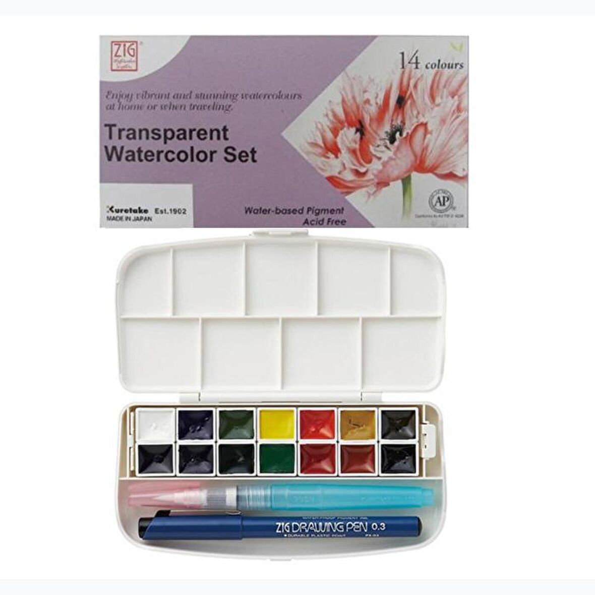 Zig Transparent Watercolor Set 14 Renk