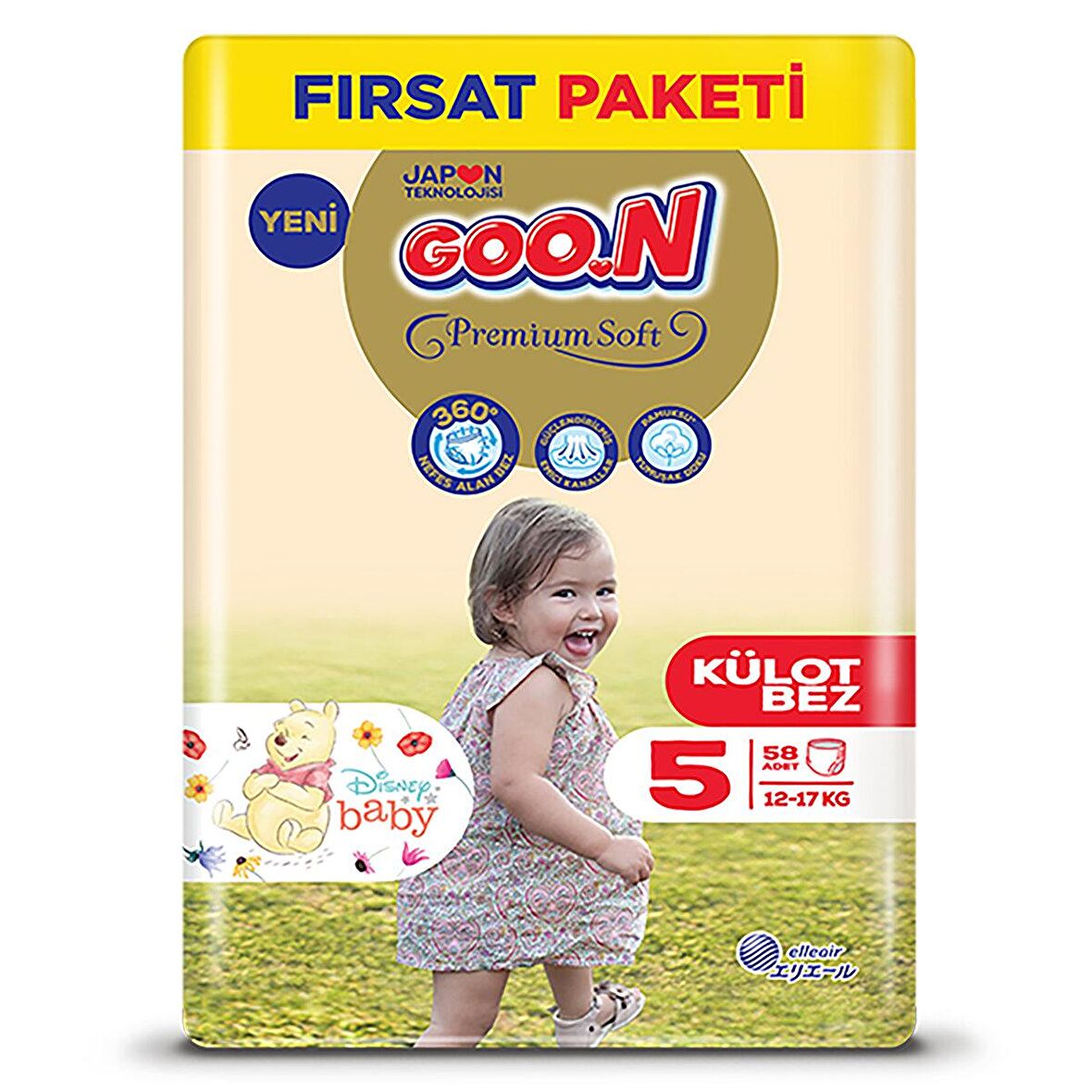 Goon Külot Bez Premium Soft 5 Beden 58 Adet 12-17 kg