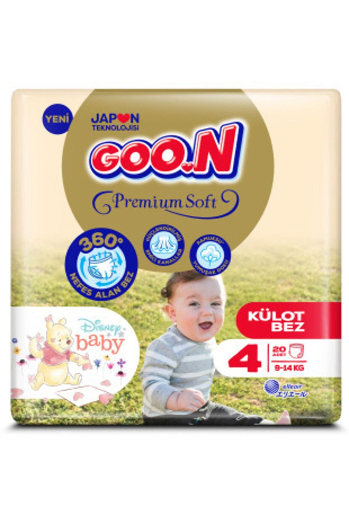 Goon Premium Soft 4 Numara Süper Yumuşak 20'li Külot Bez