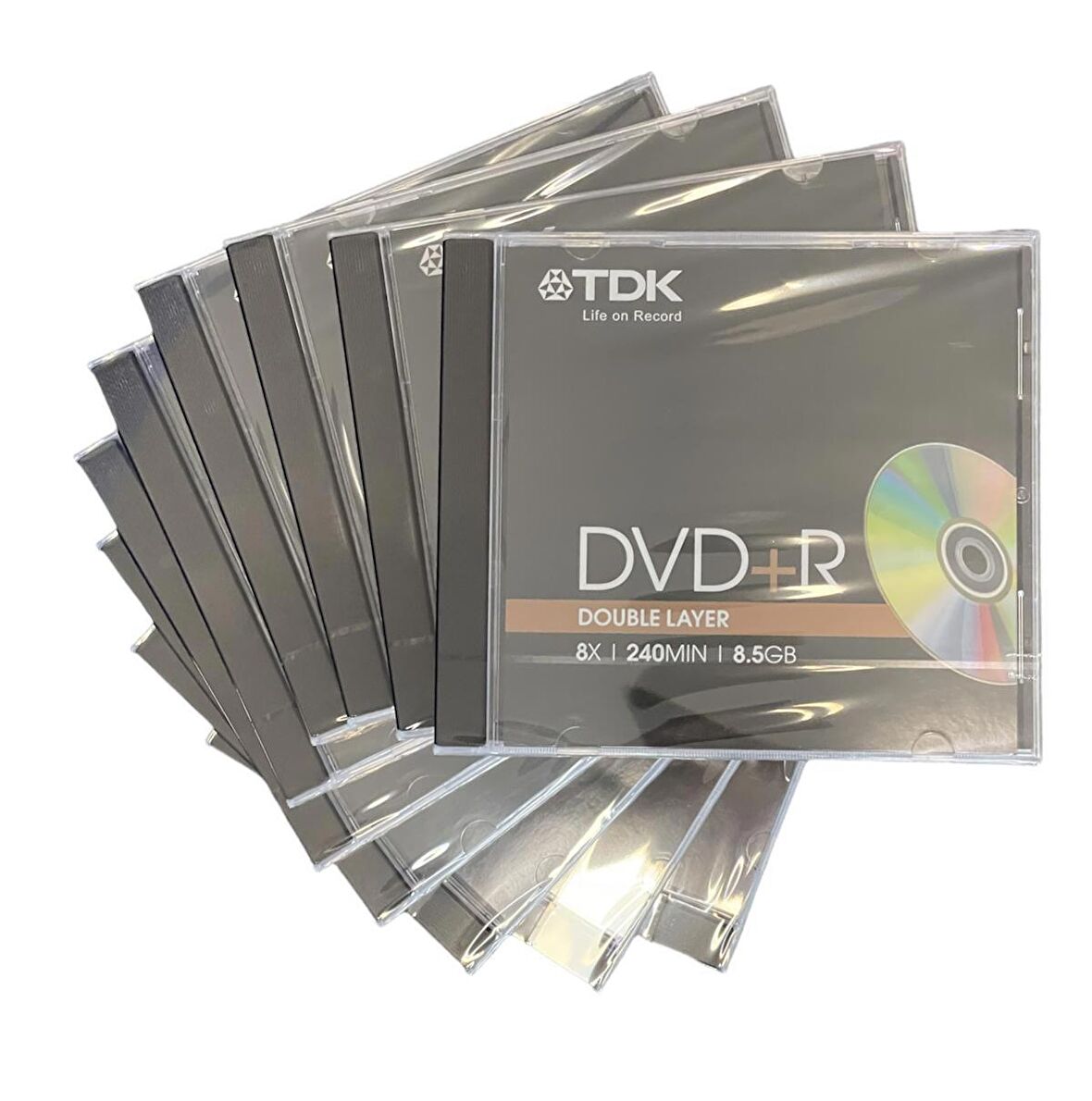 TDK DVD+R  DL   DOUBLE LAYER 8.5 GB 10 LU JEWEL 8 X
