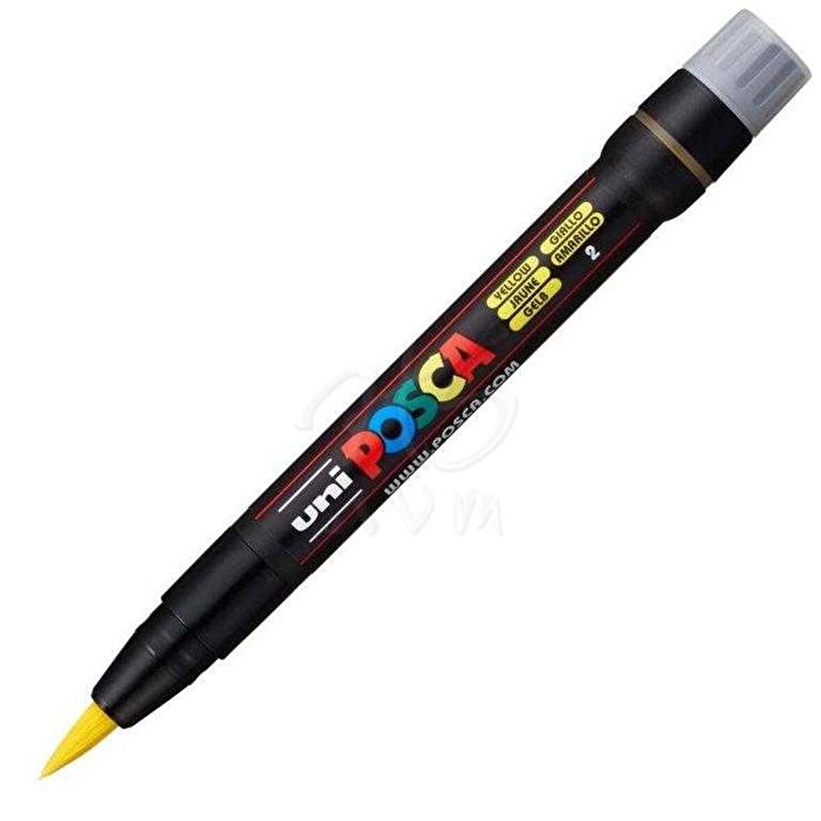 Uni Posca Fırça Uçlu Marker PCF-350 Sarı