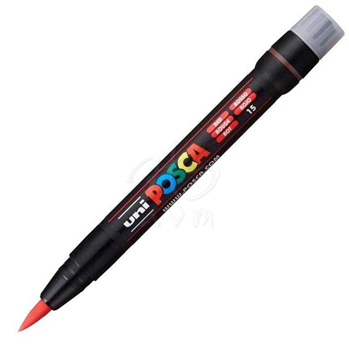 Uni Posca Fırça Uçlu Marker PCF-350 Kırmızı