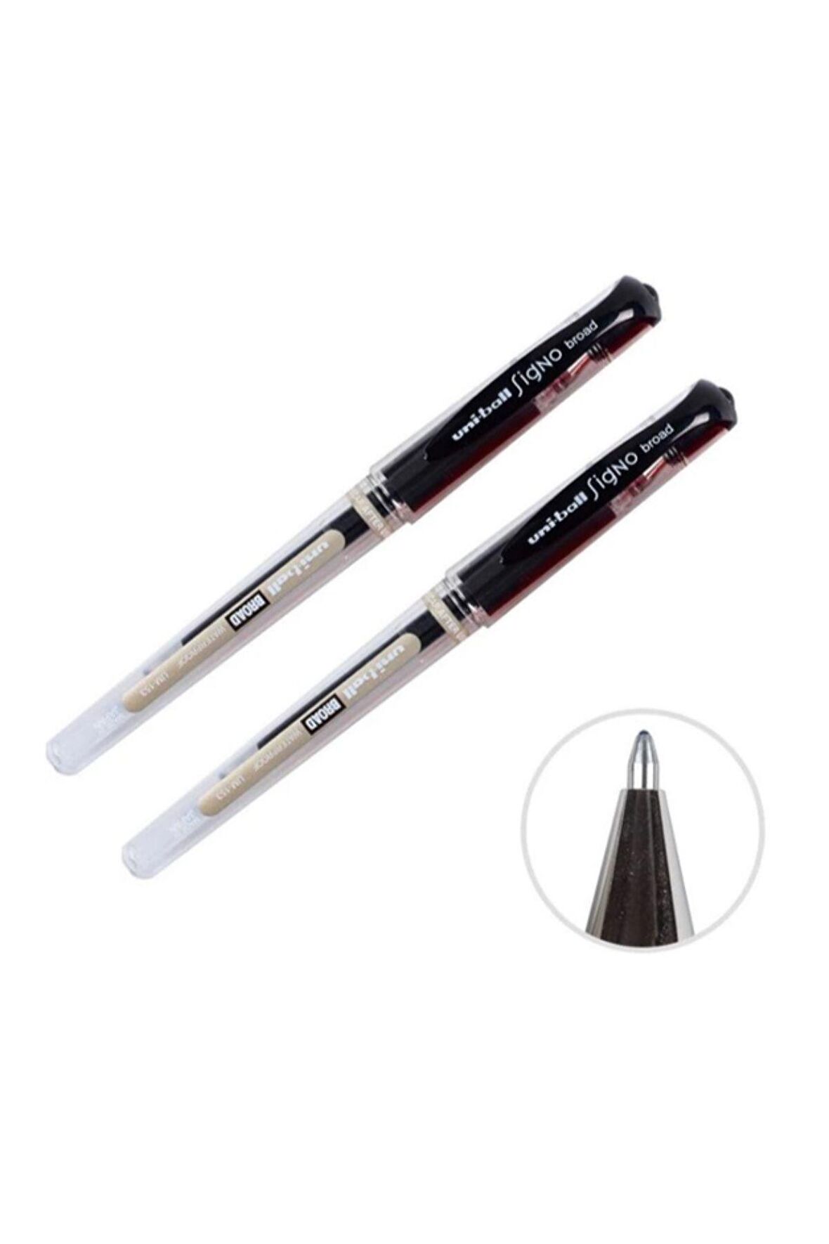 Siyah İmza Kalemi Um-153 Signo Broad Roller Kalem 1,0 Mm 2 Adet