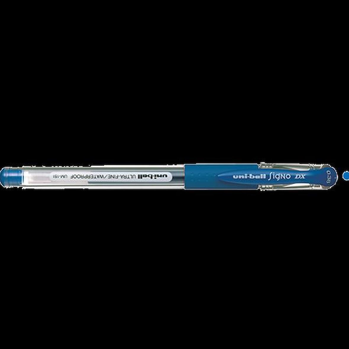 Uni Ball Roller Kalem Signo Dx Jel Bilye Uç 0.38 Mm Mavi Um 151   12'li Paket / Uni Ball