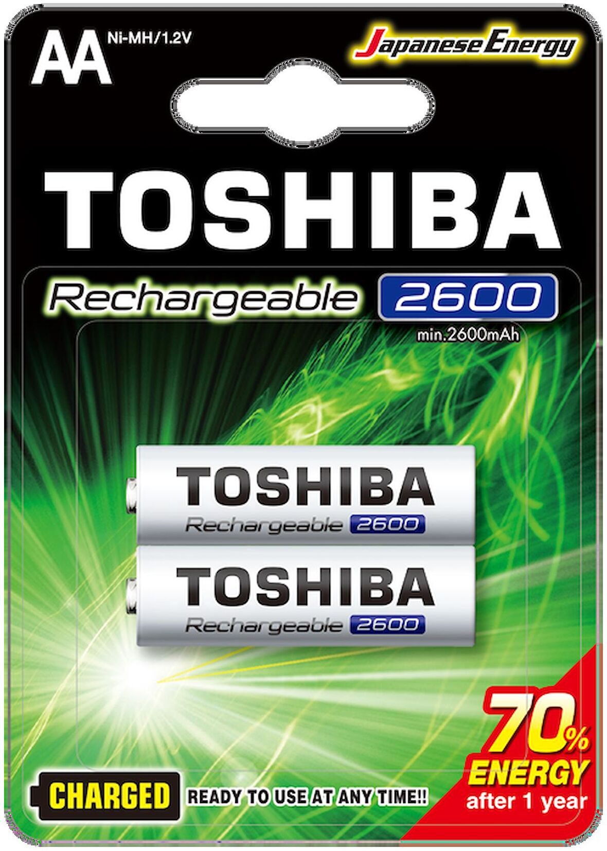 TOSHIBA 2600 MAH ŞARJLI KALEM PİL 2Lİ