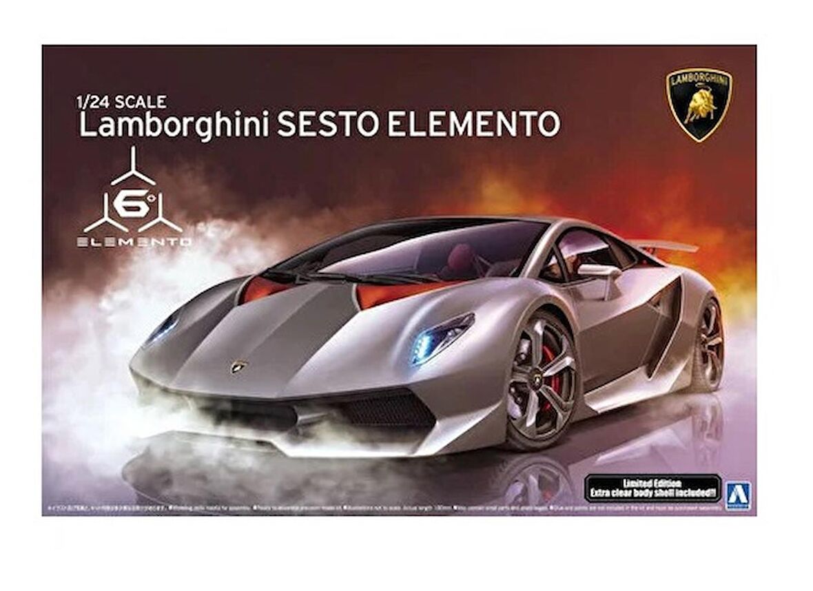 Aoshima Lamborghini Sesto Elemento Model Araba Yapım Kit