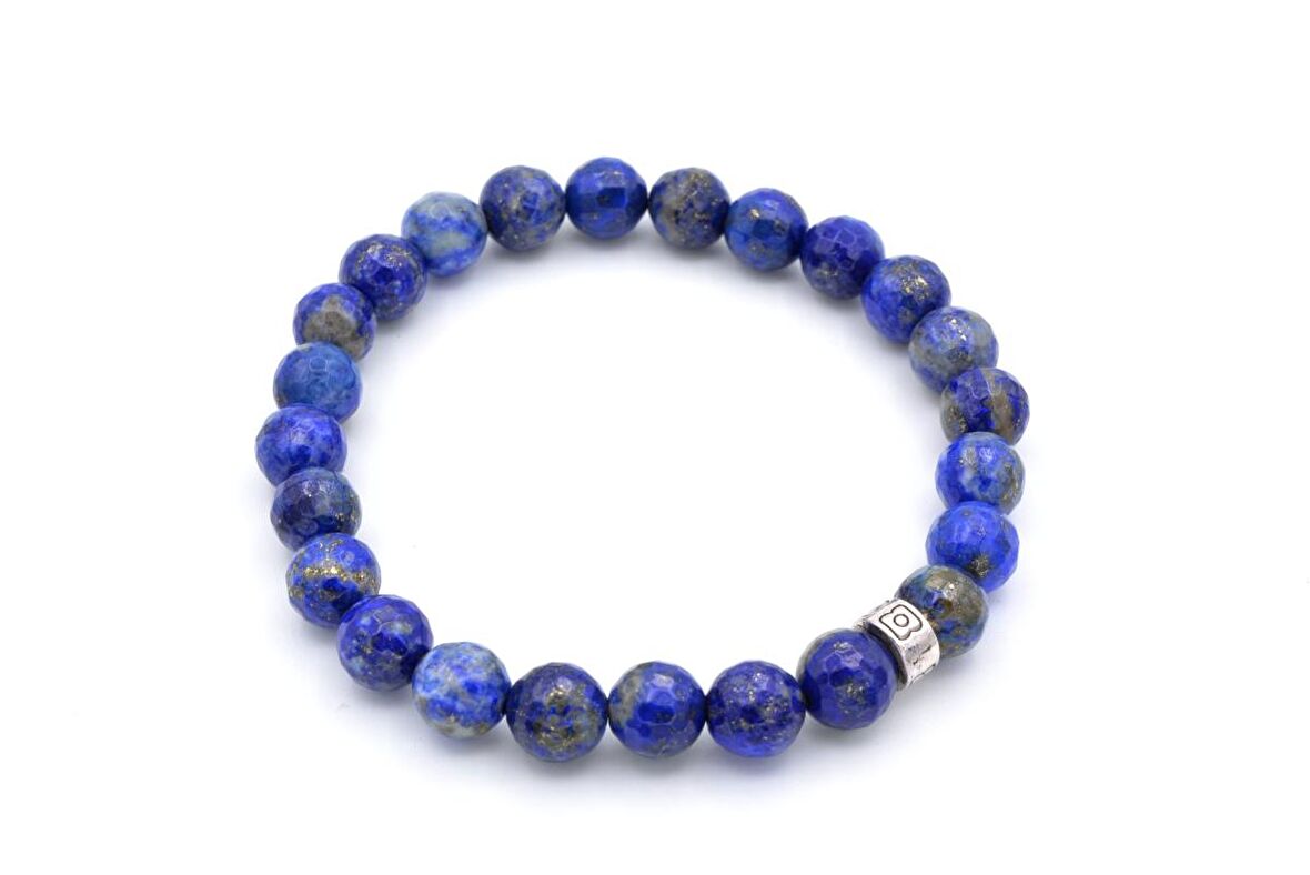 DOĞAL FASET KESİM LAPİS LAZULİ BİLEKLİK 1.KALİTE
