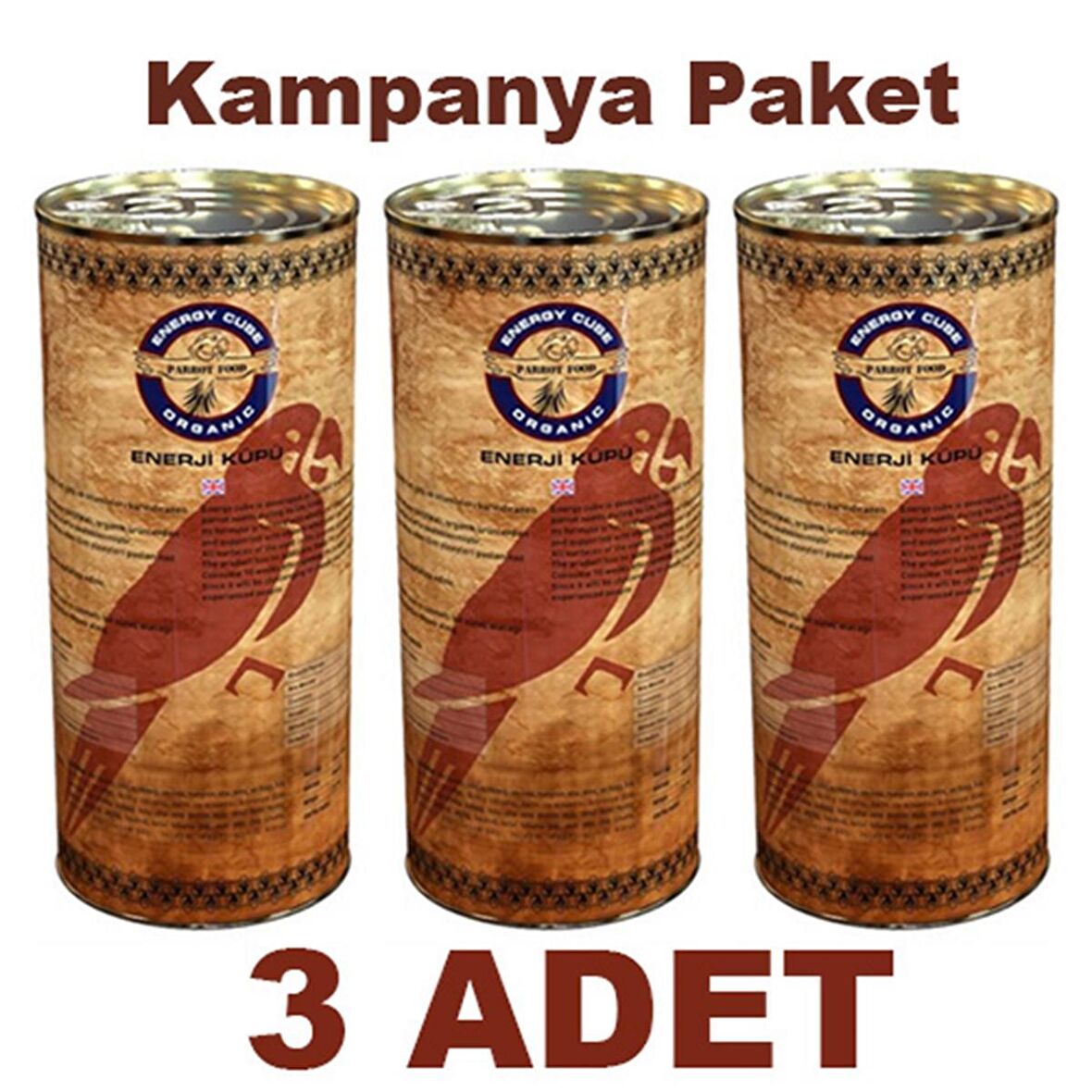 Energy Cube Papağan Yemi Pellet Yem 1 kg X 3 Adet KAMPANYA PAKET