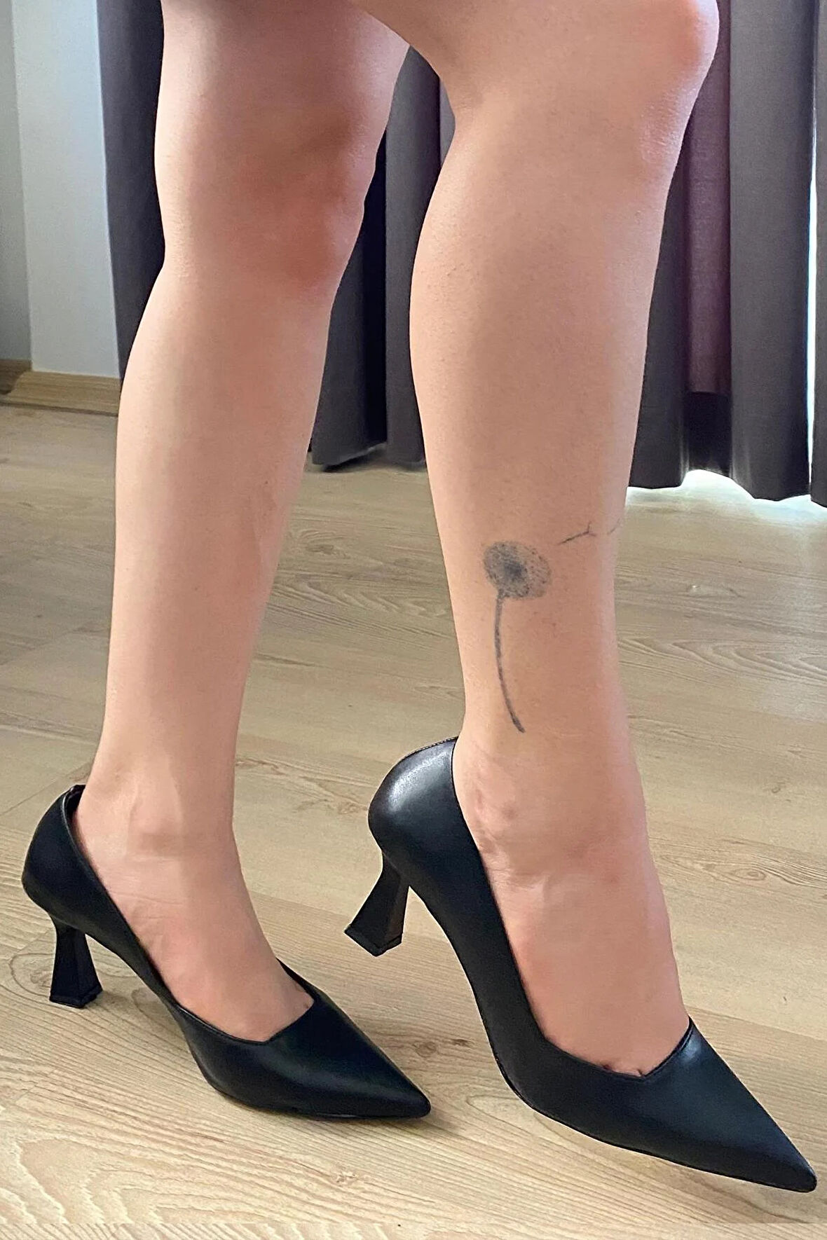 Kadın Pael Siyah Cilt 7 cm Topuklu Stiletto