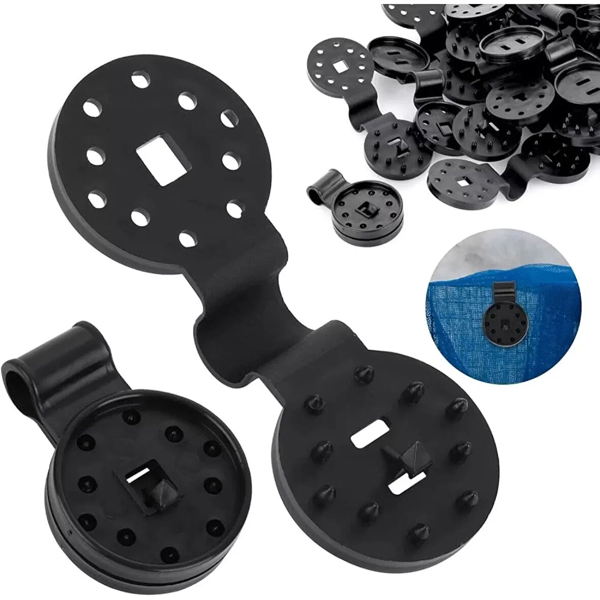 Gölgelik File Klipsi 100 Adet Gölgelik İp Geçirme Aparatı (4915)