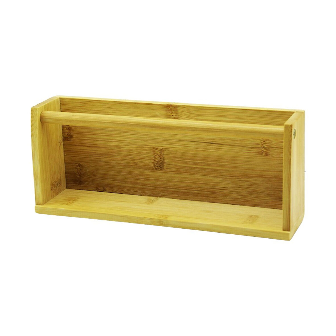 AHŞAP BAMBU  DUVAR RAFI   MIKNATISLI MONTAJ   10.2 X 25CM - Y: 5--6CM (4915)