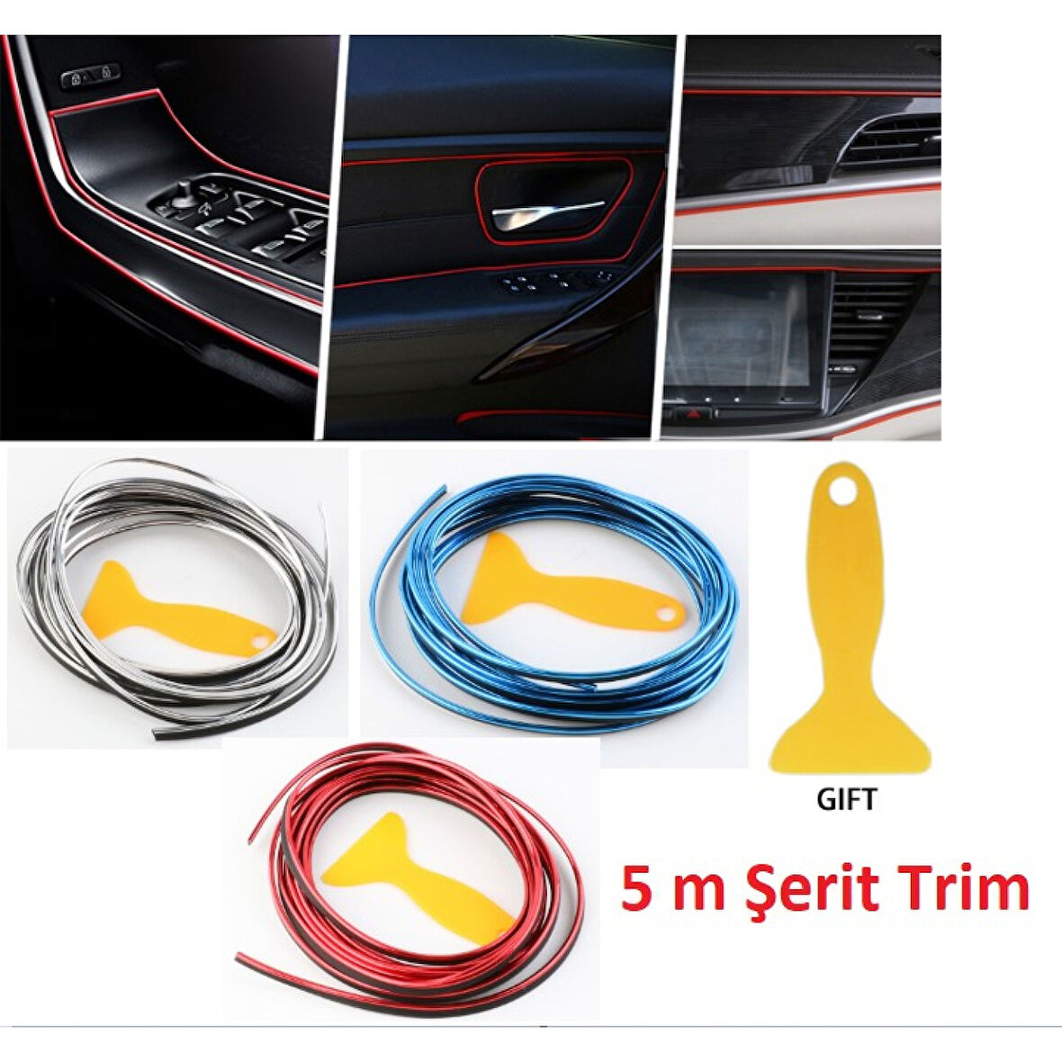 Araba Dekorasyon Şeridi 5 Metre Trim Şeridi (4915)
