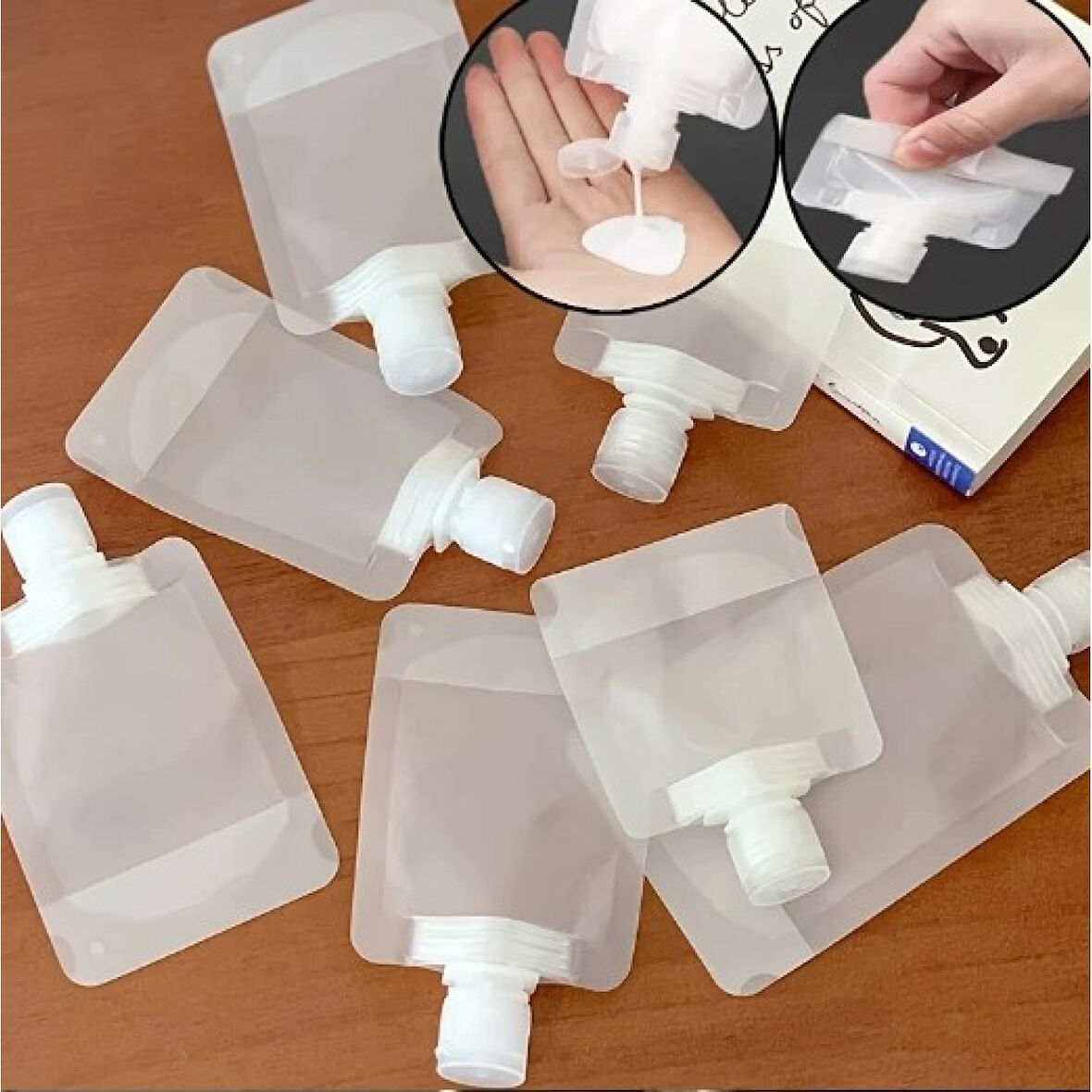 3 Adet 100ml Krem Şampuan Kabı Tekrar Kullanılabilir Set (4915)