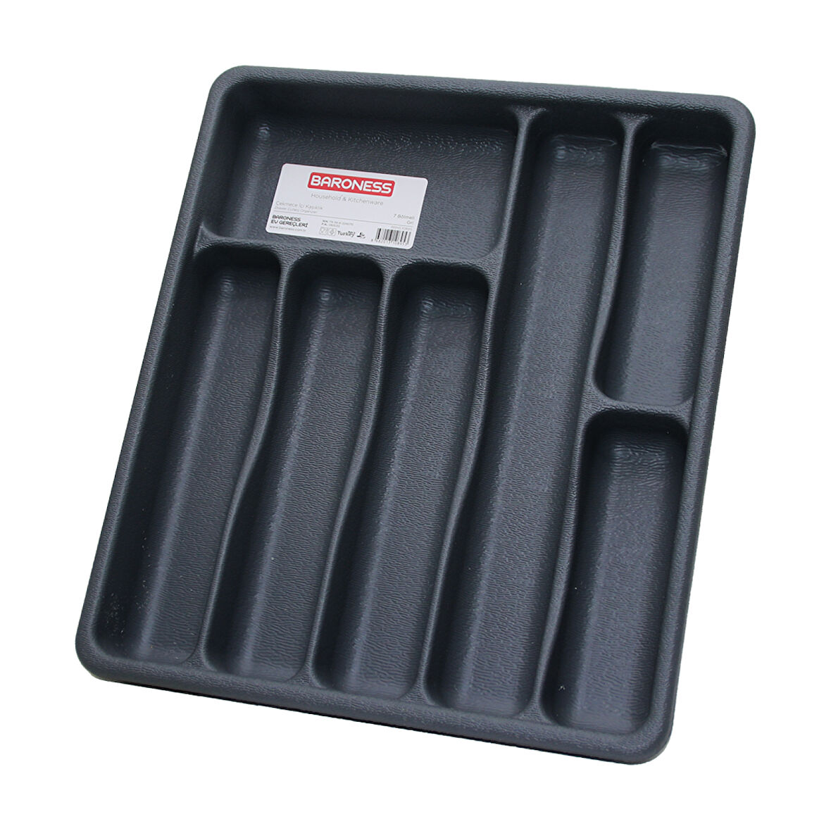 GRİ - 7 BÖLMELİ ÇEKMECE İÇİ KAŞIKLIK (4915)