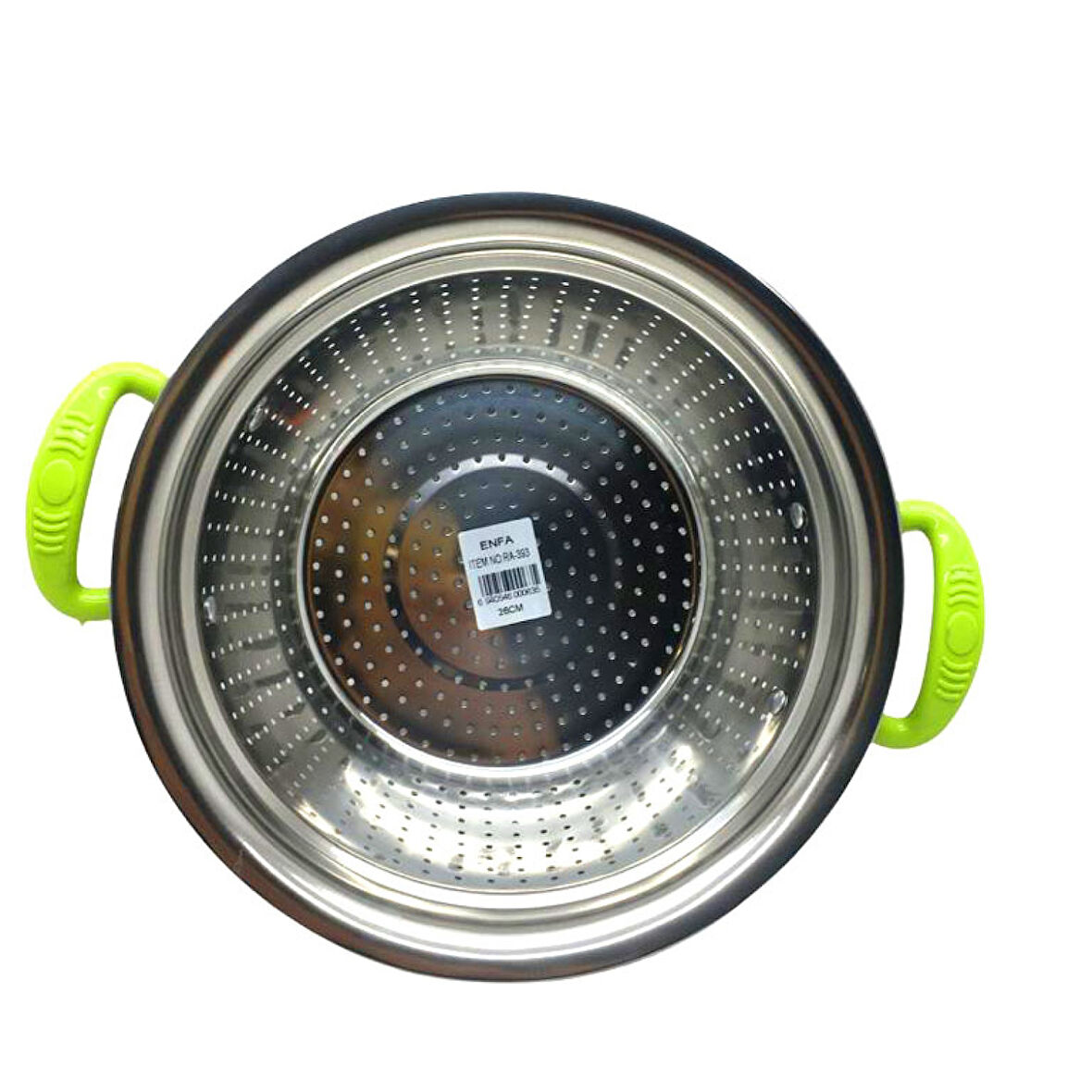 PLASTİK RENKLİ KULP METAL SEPET SÜZGEÇ 26CM. (4915)