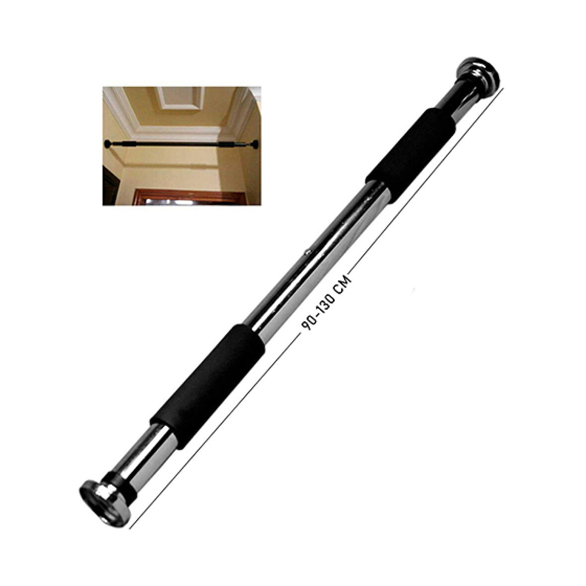 UZUN 90-130CM BARFİX DOOR WAY GYM BAR KORİDOR 100KG (4915)