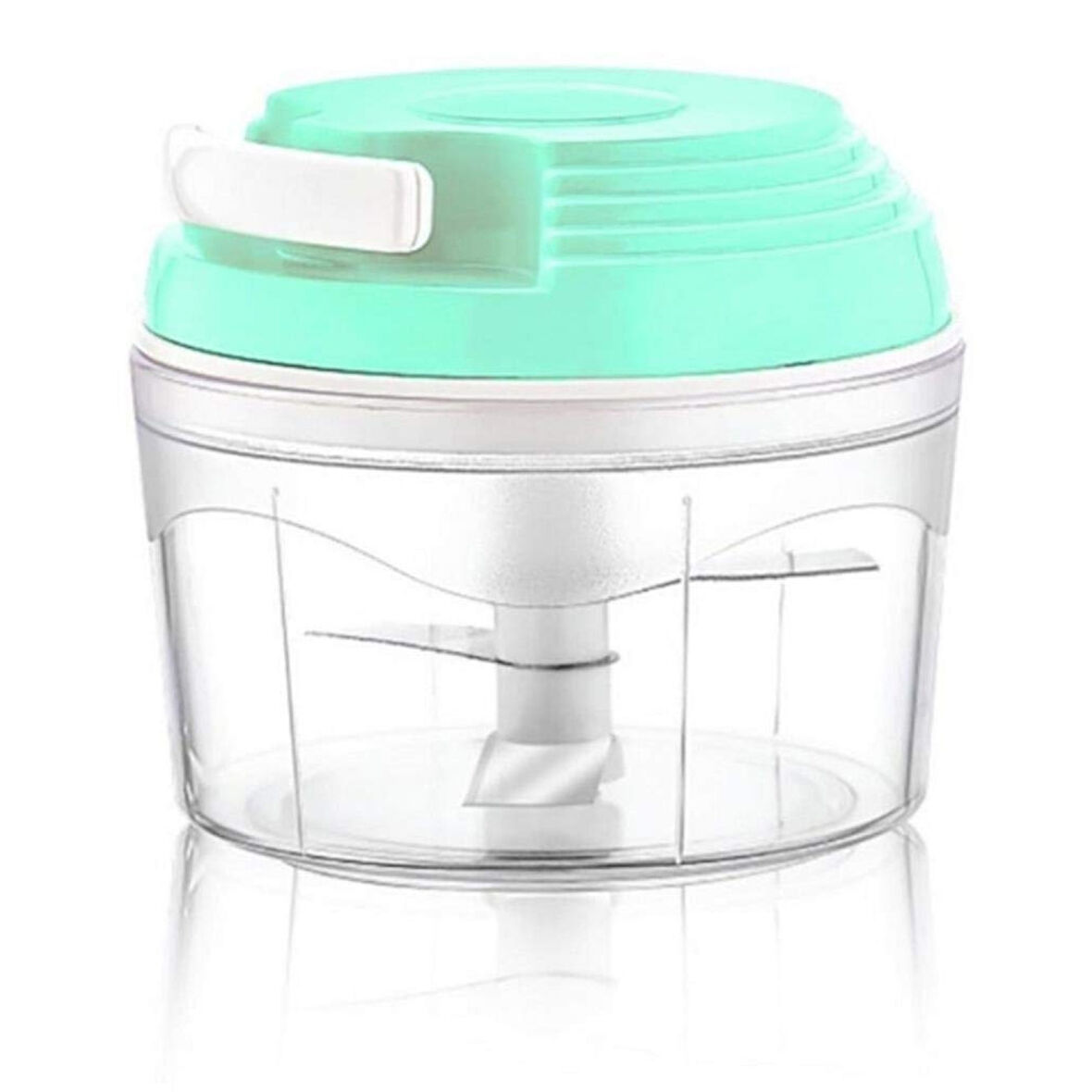 İpli El Rondosu 3 Bıçaklı Pratik İp Çekmeli Doğrayıcı Mutfak Mini Rota (4915)