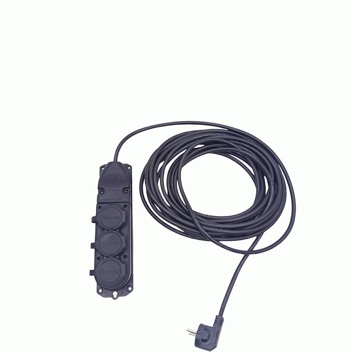 3LÜ 10 MT UZATMA KABLOSU ÇANTALI KAUÇUK PRİZ 3X1.5 CCA KABLO (4915)