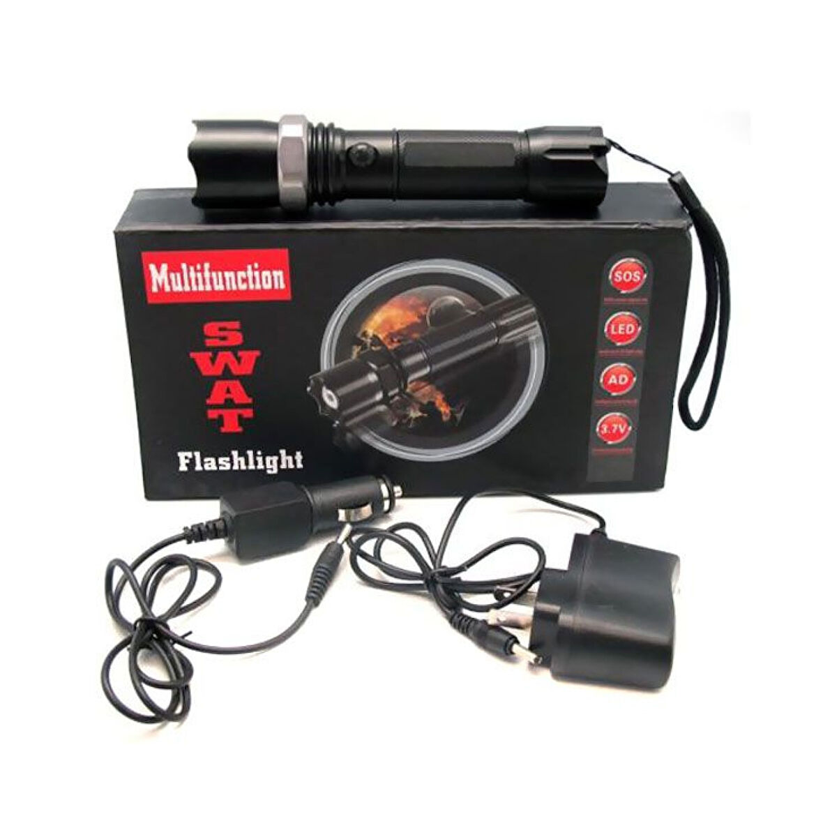 Polis El Feneri Zoomlu Selektörlü El Feneri 500 metre (4915)