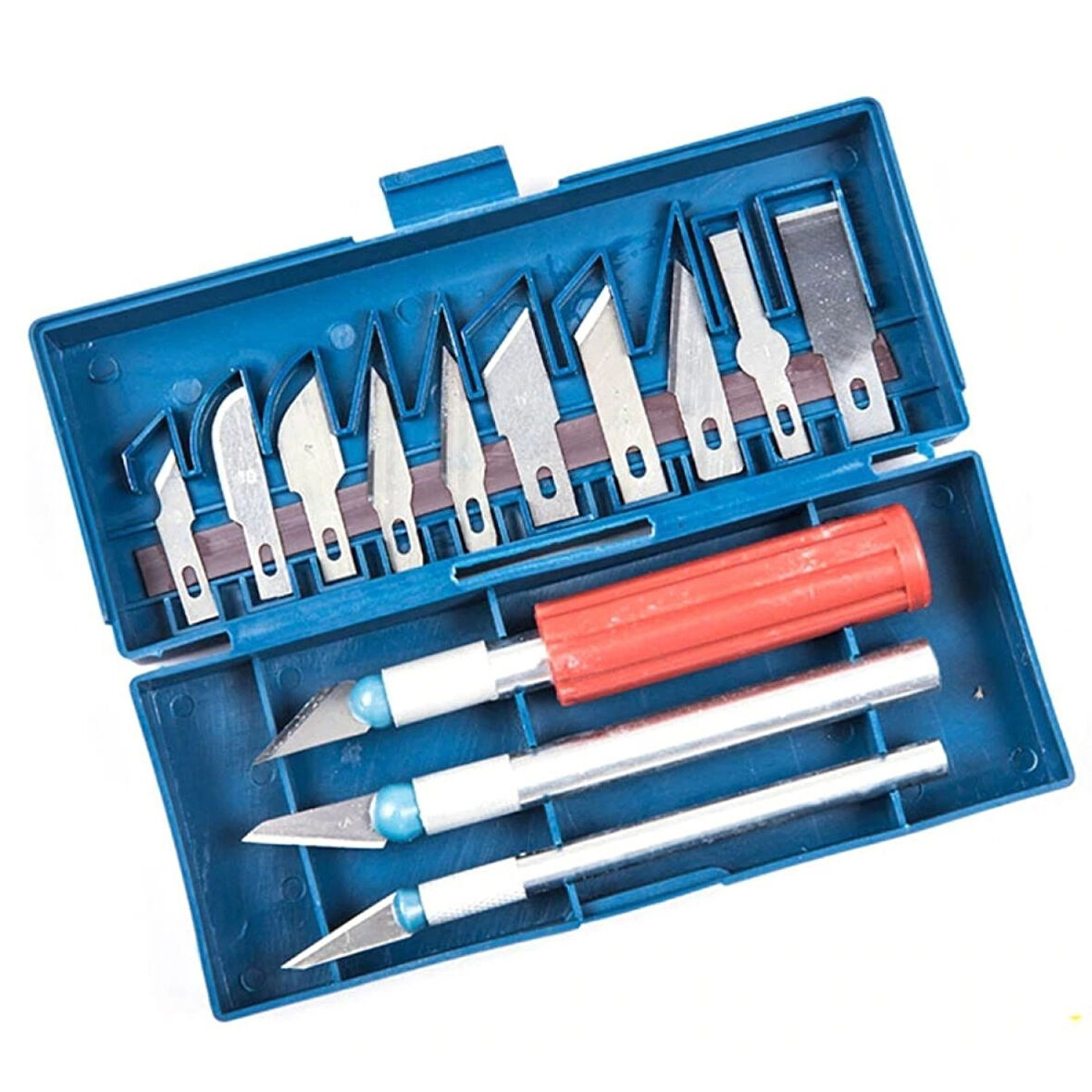 Zanaat 16 Parça Hobi Gravür Ahşap Heykel Çömlek Oyma Şekil Verme 13 Maket Bıçak Neşter Seti (4915)