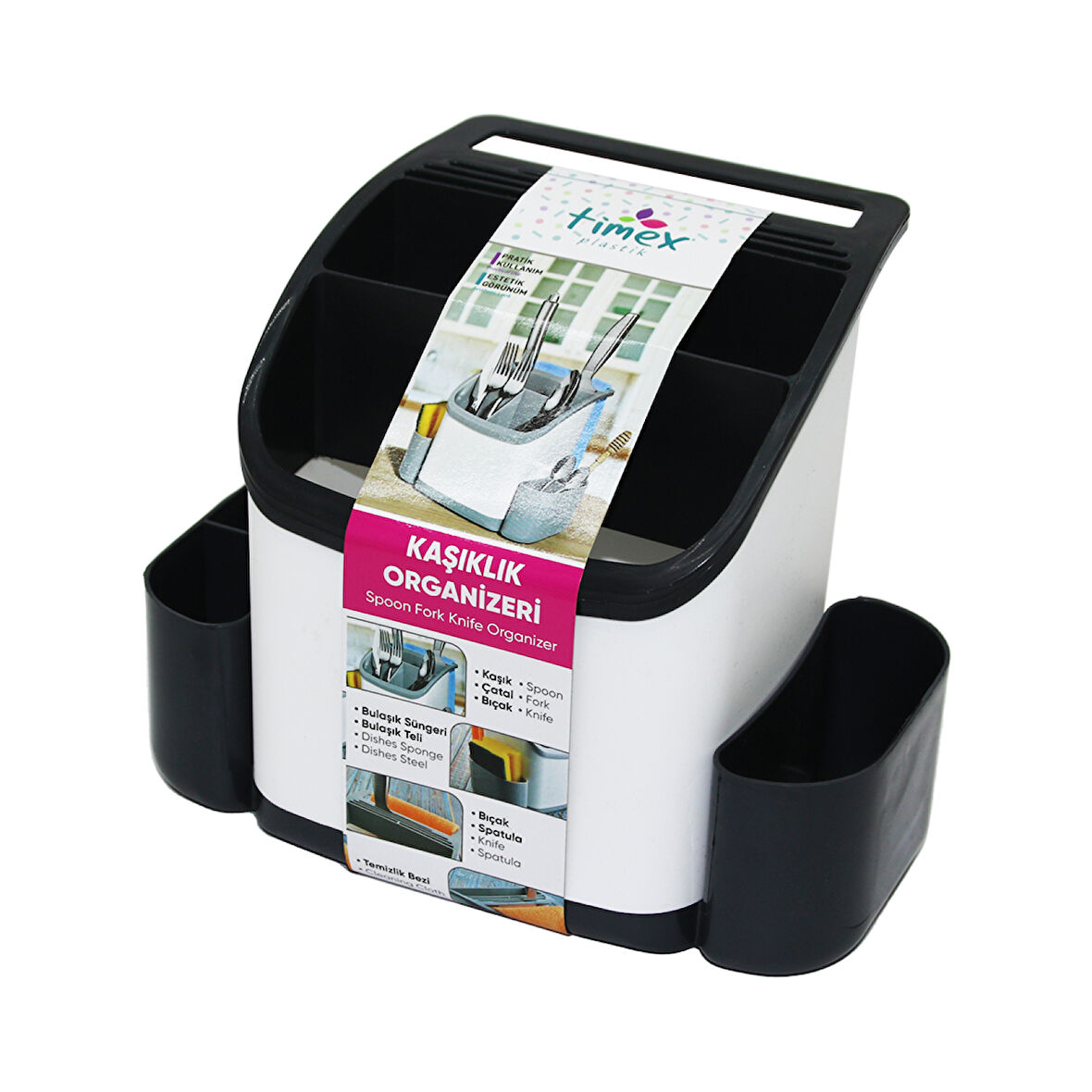 PLASTİK KAŞIKLIK ORGANİZER TEZGAH ÜSTÜ (4915)