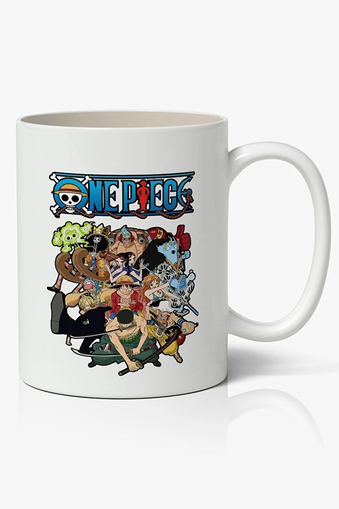 One Piece Afiş Anime Baskılı Beyaz Kupa Bardak