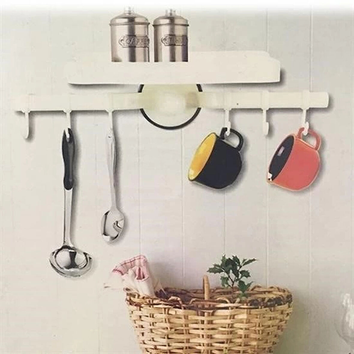 İpek Yıldızı® Askılı Raf Çok Fonksiyonlu Mutfak Banyo Tuvalet Tutacak ve Raf