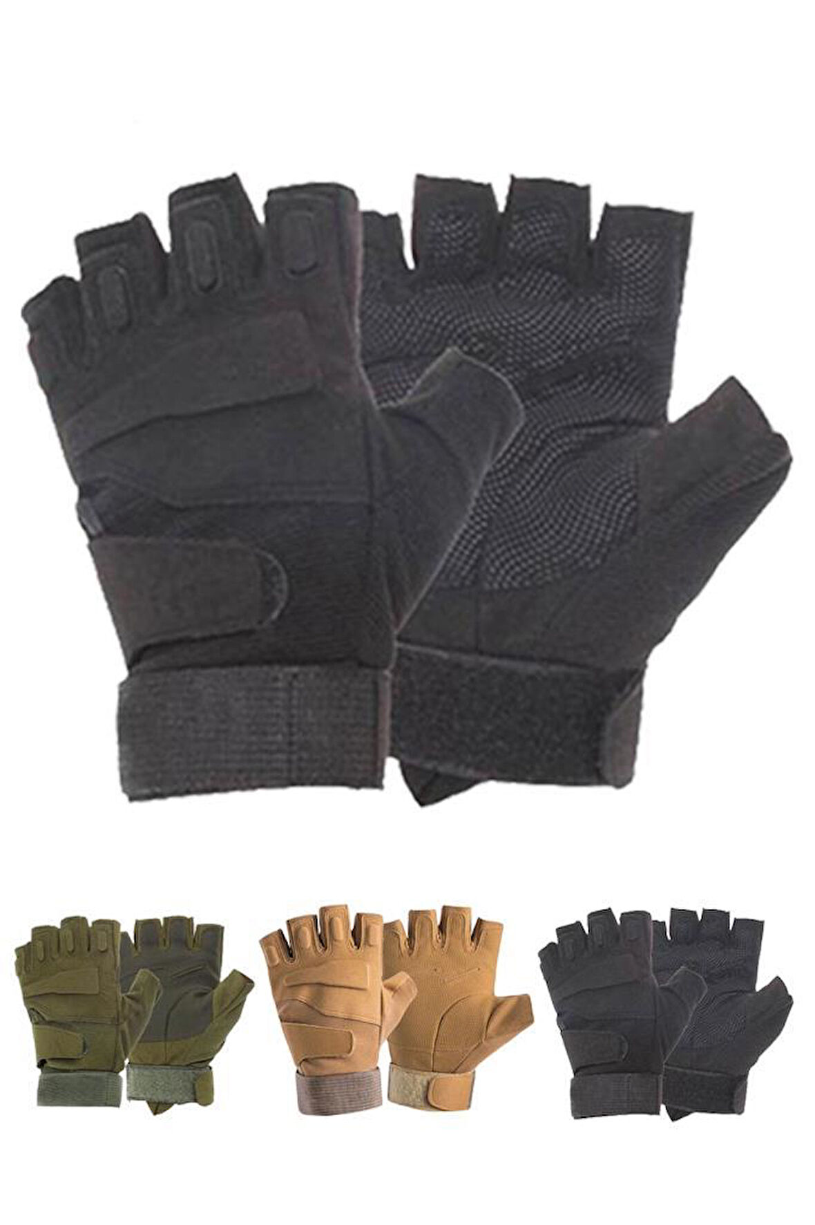 Single Sword Erkek&Kadın Outdoor ve Taktik Eldiven Kesik Parmak BlackHawk  SİYAH-2XL