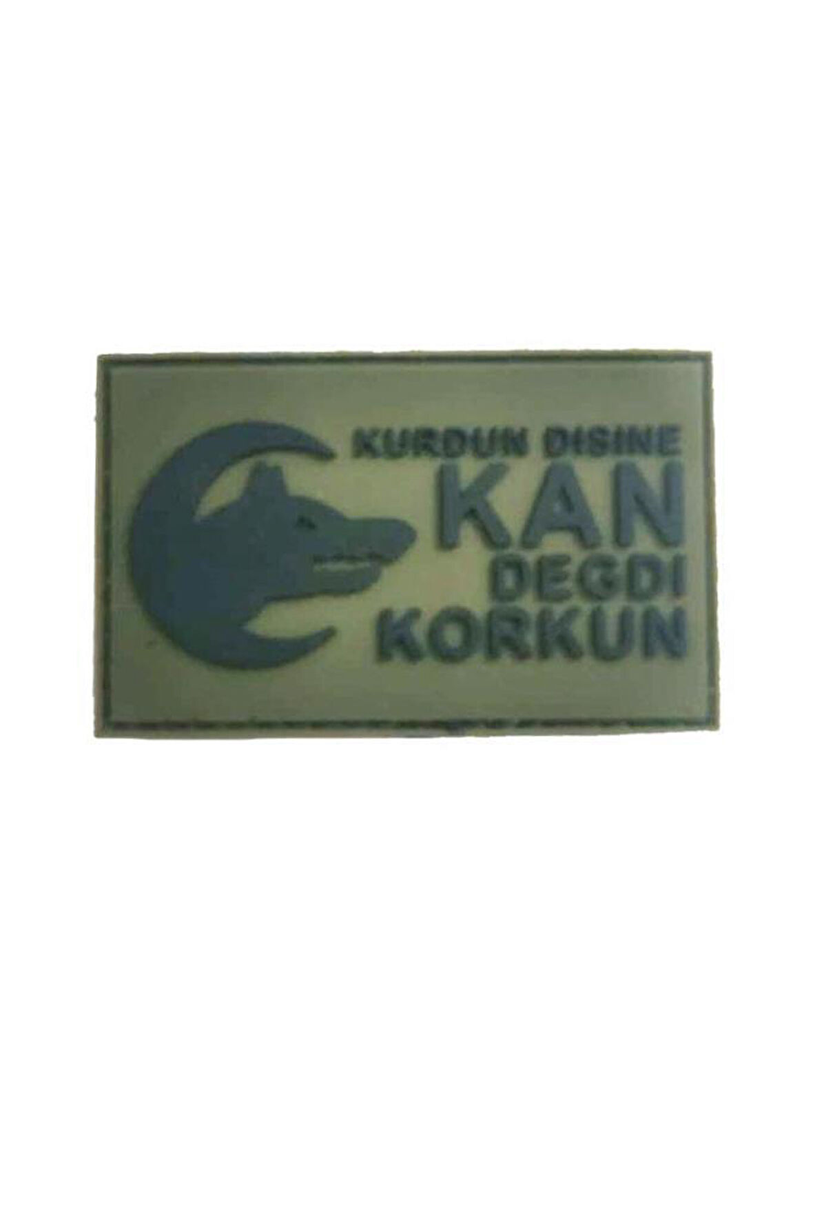 Single Sword "Kurdun Dişine Kan Değdi Korkun" Plastik Arma Peç - Patch HAKİ