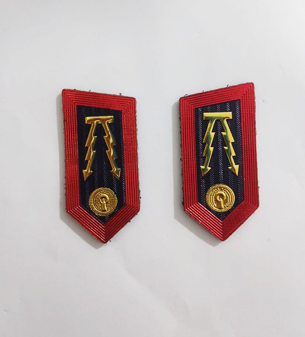 Single Sword plastik jandarma asayiş yaka spoletleri  EĞİTİM-Muhabere