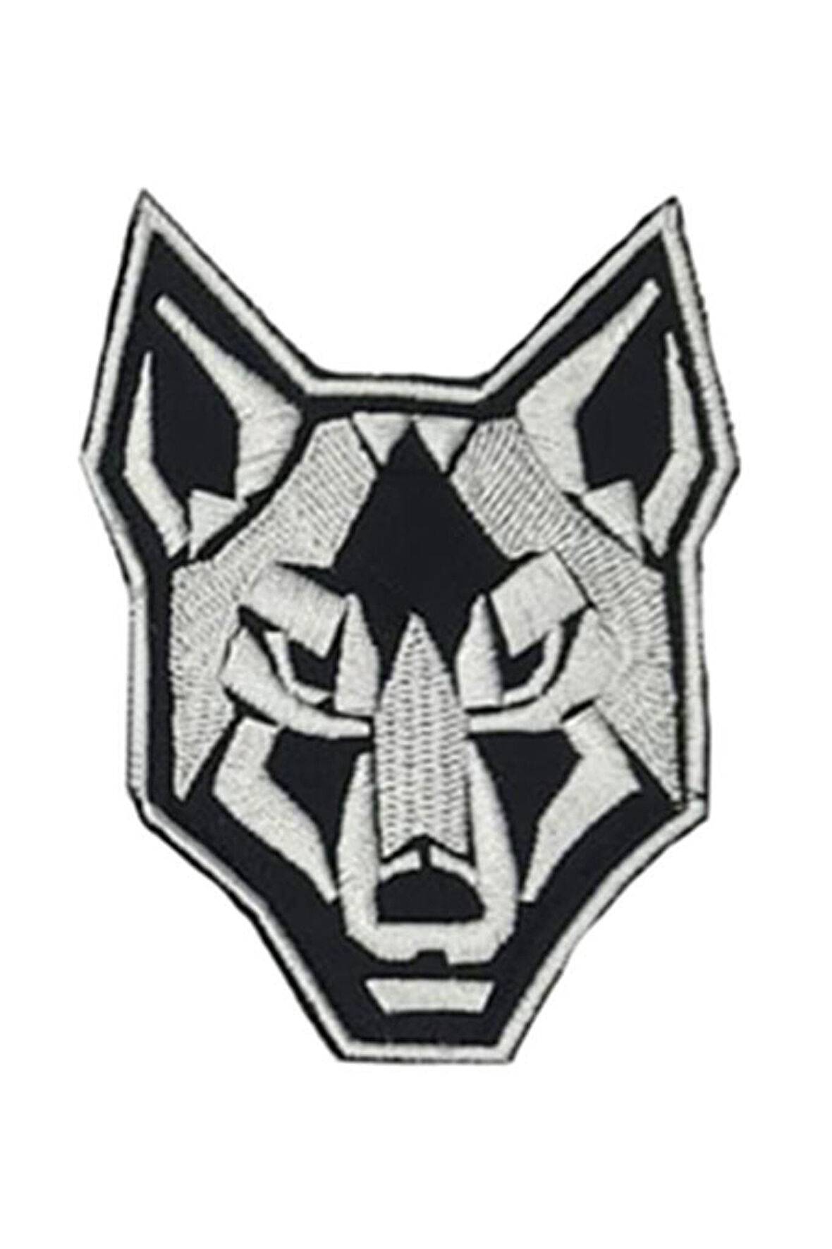 Single Sword Nakış Patch - Kurt Peç SİYAH-BEYAZ