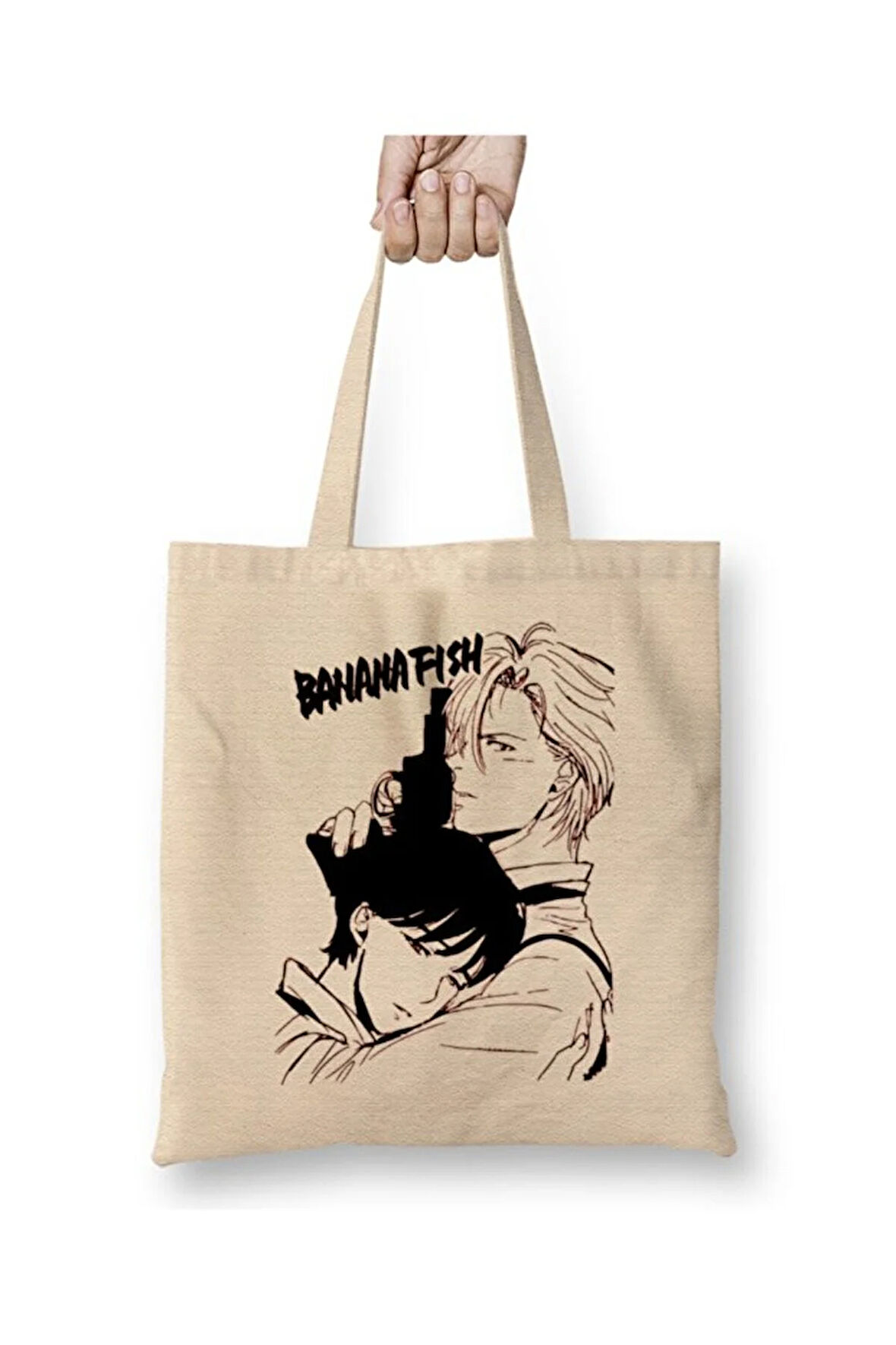 Banana Fish Eiji Okumura And Ash Lynx Bez Çanta Uzun Saplı Alışveriş Çantası Plaj Çantası