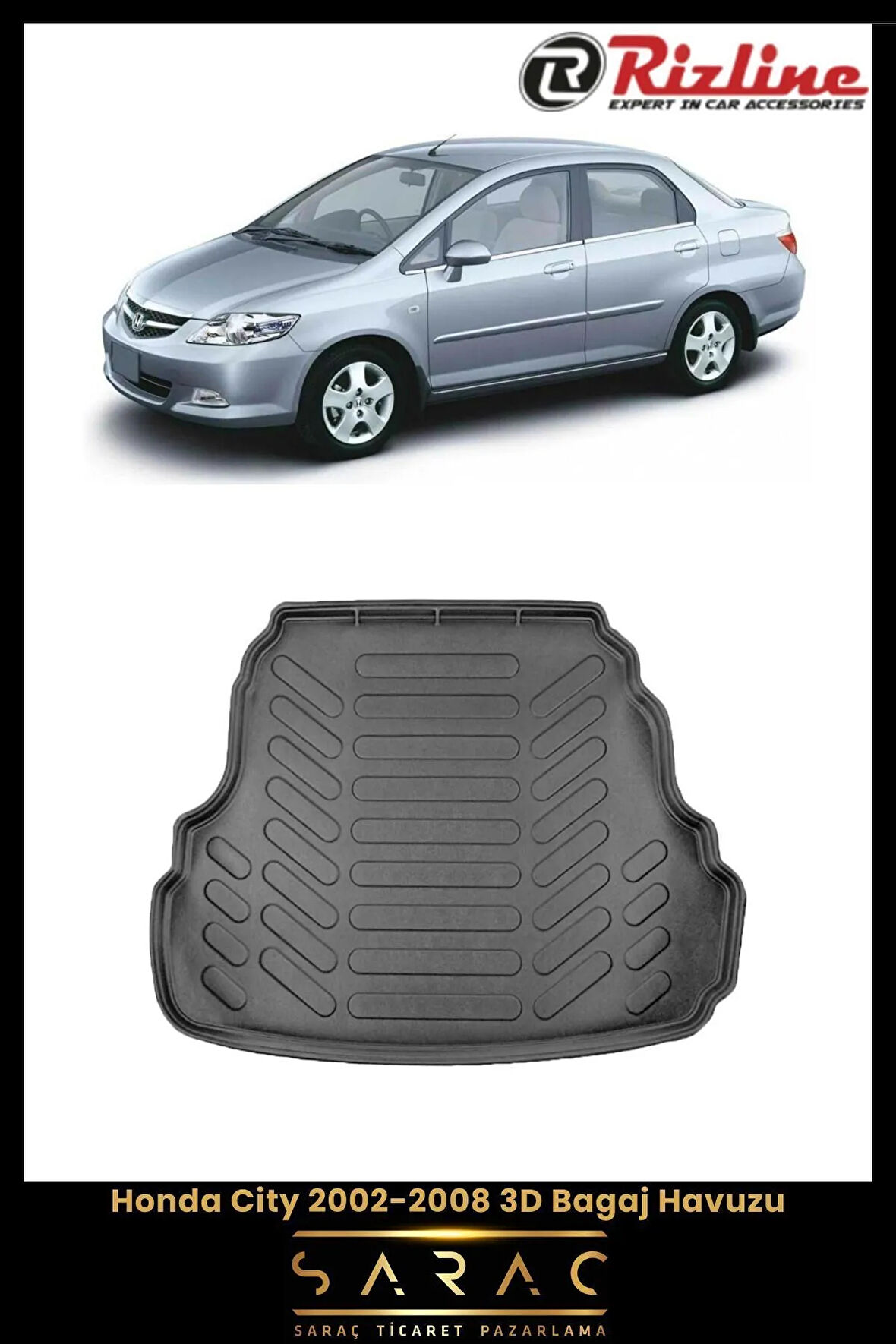 Rizline Honda City 2007 Model 3D Bagaj Havuzu
